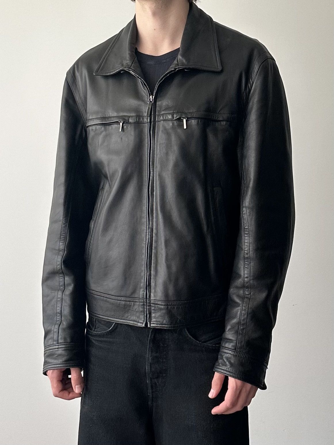 Versace Versace 2000’s Leather Jacket Size US L / EU 52-54 / 3 - 1 Thumbnail