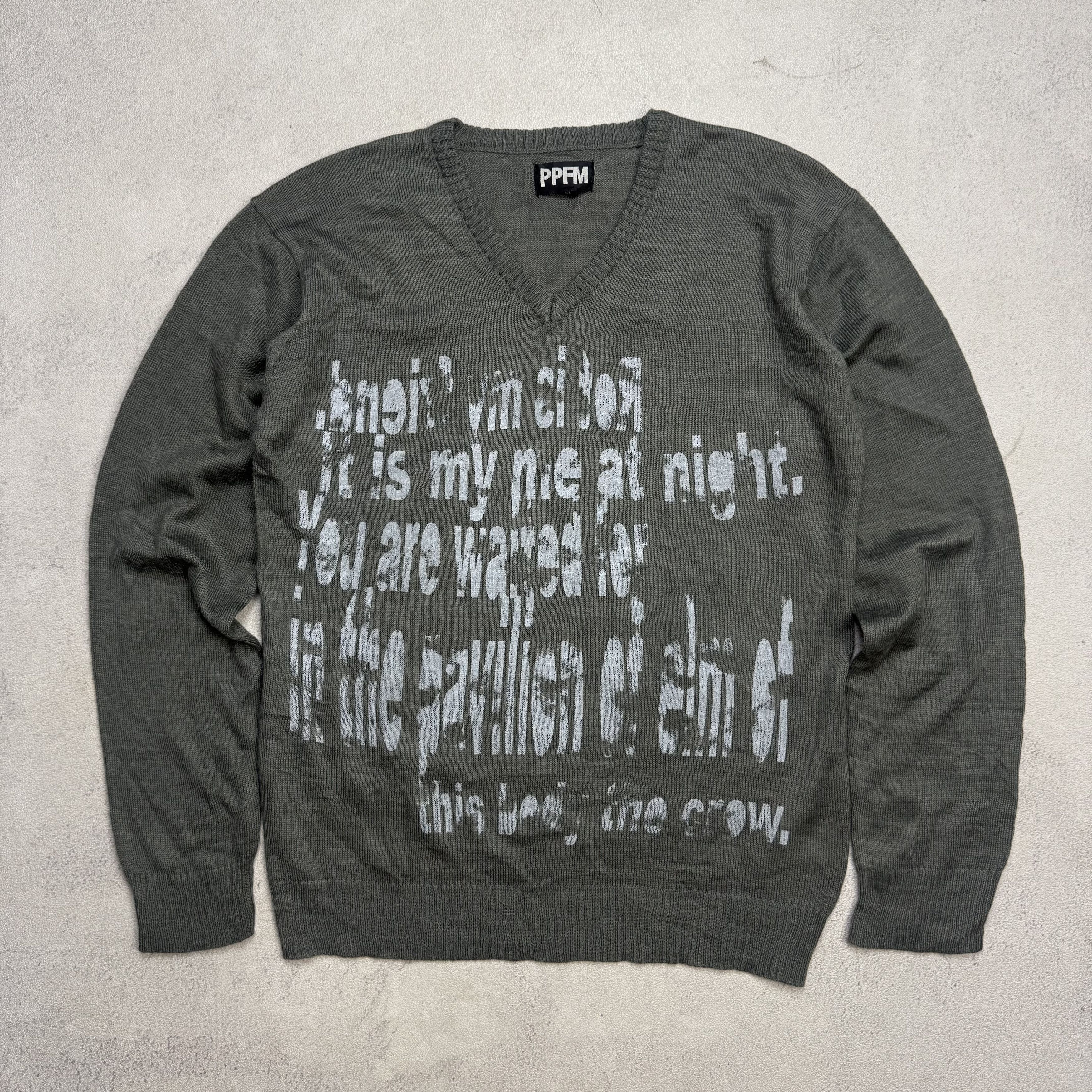 PPFM PPFM Y2K Grunge Punk Anarchy Wool Knit Sweater Size US M / EU 48-50 / 2 - 1 Thumbnail