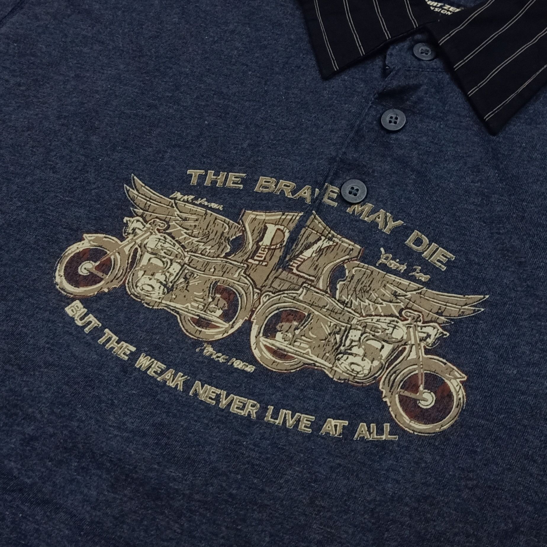 Point Zero POINT ZERO Y2K Millennium Styles Big Graphics Navy Shirt Size US XL / EU 56 / 4 - 5 Thumbnail