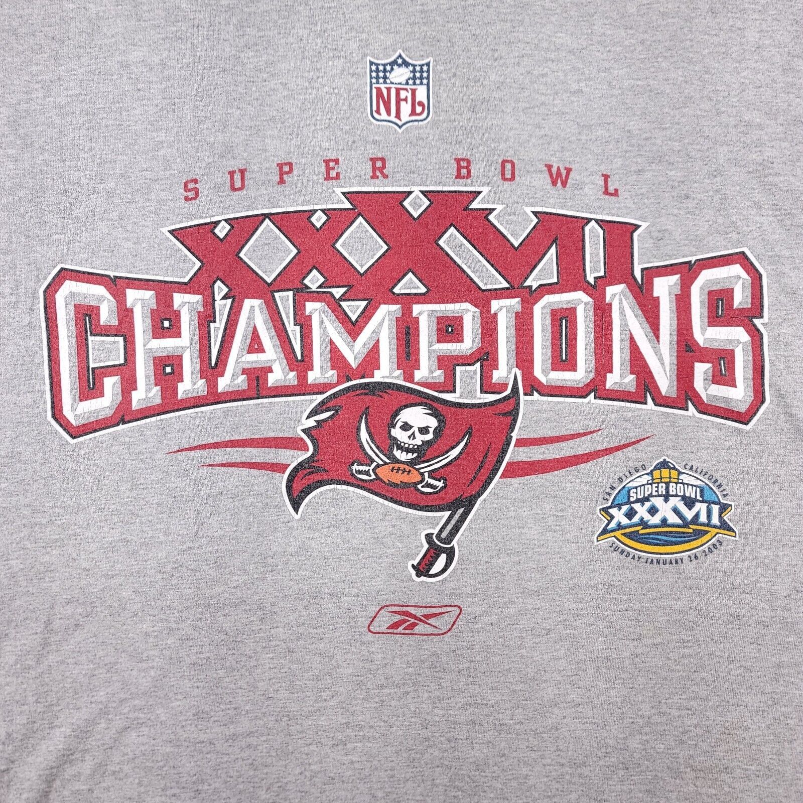 Reebok Reebok Superbowl 37 Crew Neck Sweatshirt Mens Size 2XL Gray Size US XXL / EU 58 / 5 - 3 Thumbnail