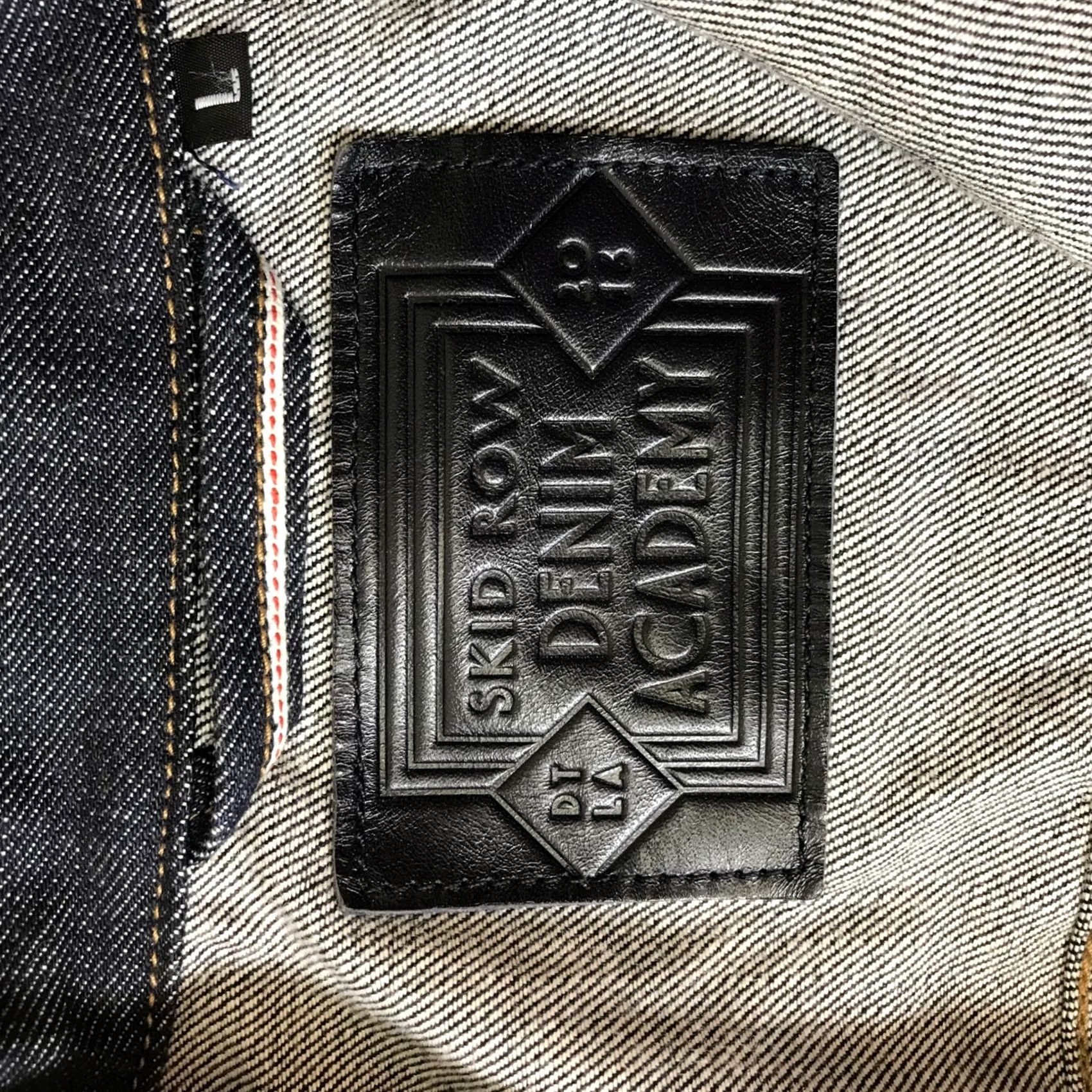 Vintage VINTAGE Skid Row Denim Academy Jacket Trucker Denim Men L Dark Indigo Size US L / EU 52-54 / 3 - 7 Thumbnail