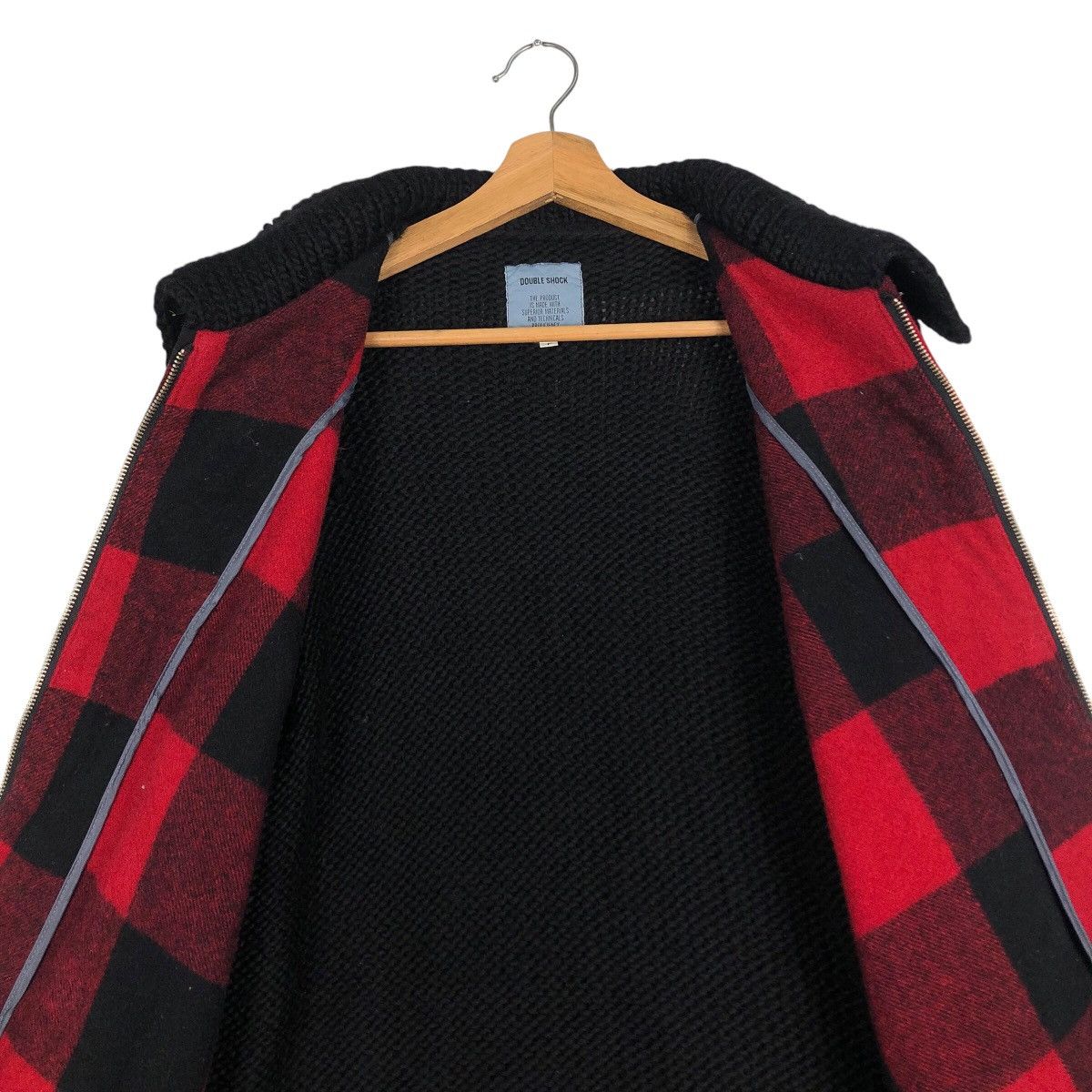Japanese Brand Zipper Bomber Jacket DoubleShock Tartan Design Size US M / EU 48-50 / 2 - 15 Thumbnail