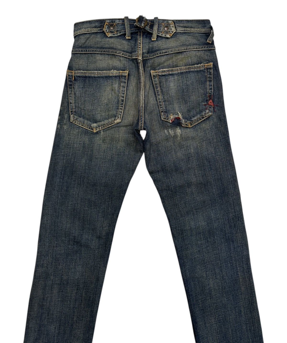 If Six Was Nine × Yasuyuki Ishii RIPPED🔥DISTRESSED DENIM PATCHWORK SLIM FIT CYCLE JEANS ITALY Size US 30 / EU 46 - 4 Thumbnail