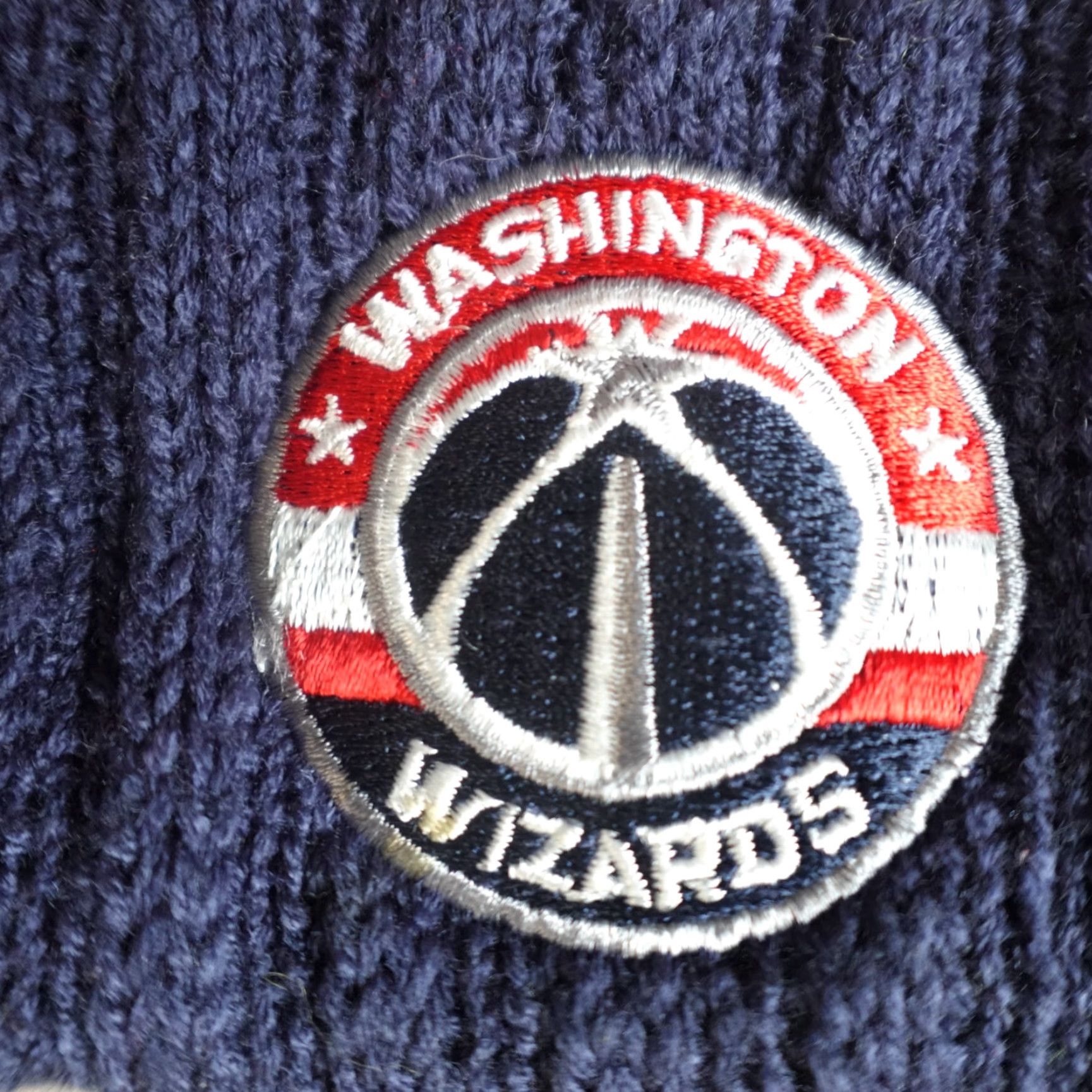 Mitchell & Ness Washington Wizards Hat Beanie Mitchell & Ness Mens One Size Blue Acrylic Knit Winter Sports Theme Size ONE SIZE - 2 Thumbnail