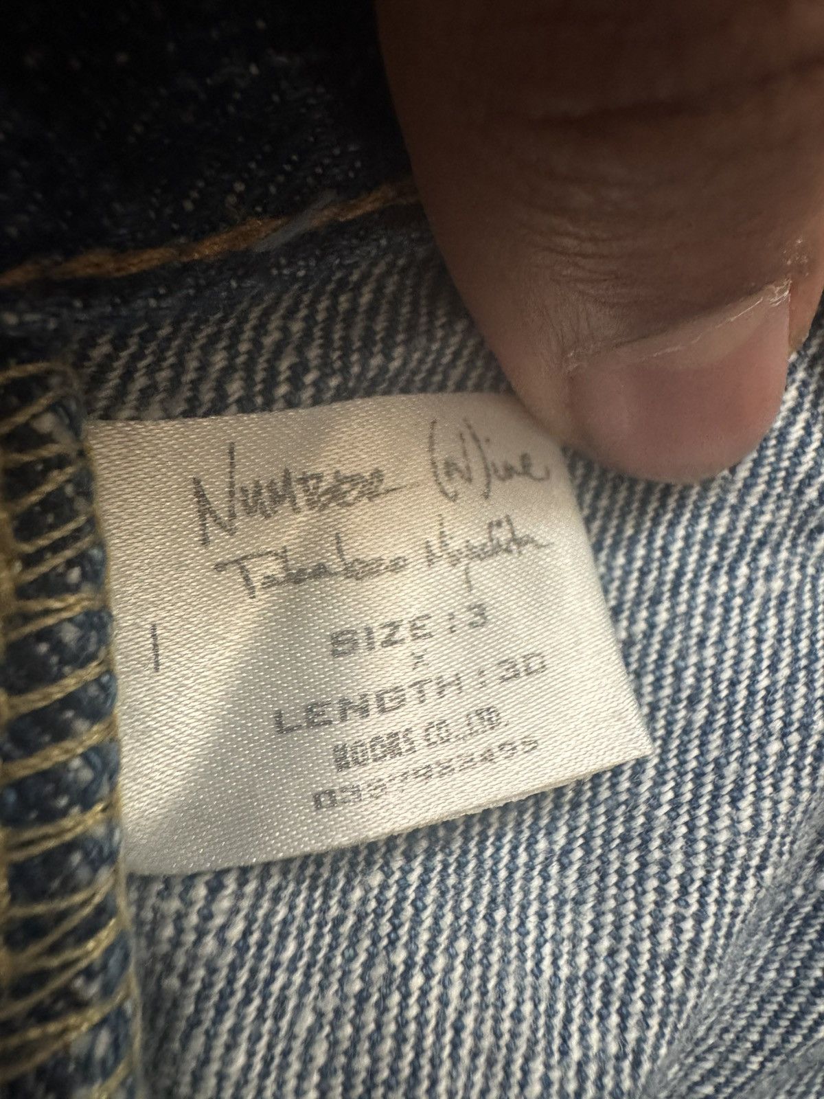 Number (N)ine Number (N)ine SS03 Kurt Cobain Velour Patchwork Jeans Size US 30 / EU 46 - 6 Thumbnail