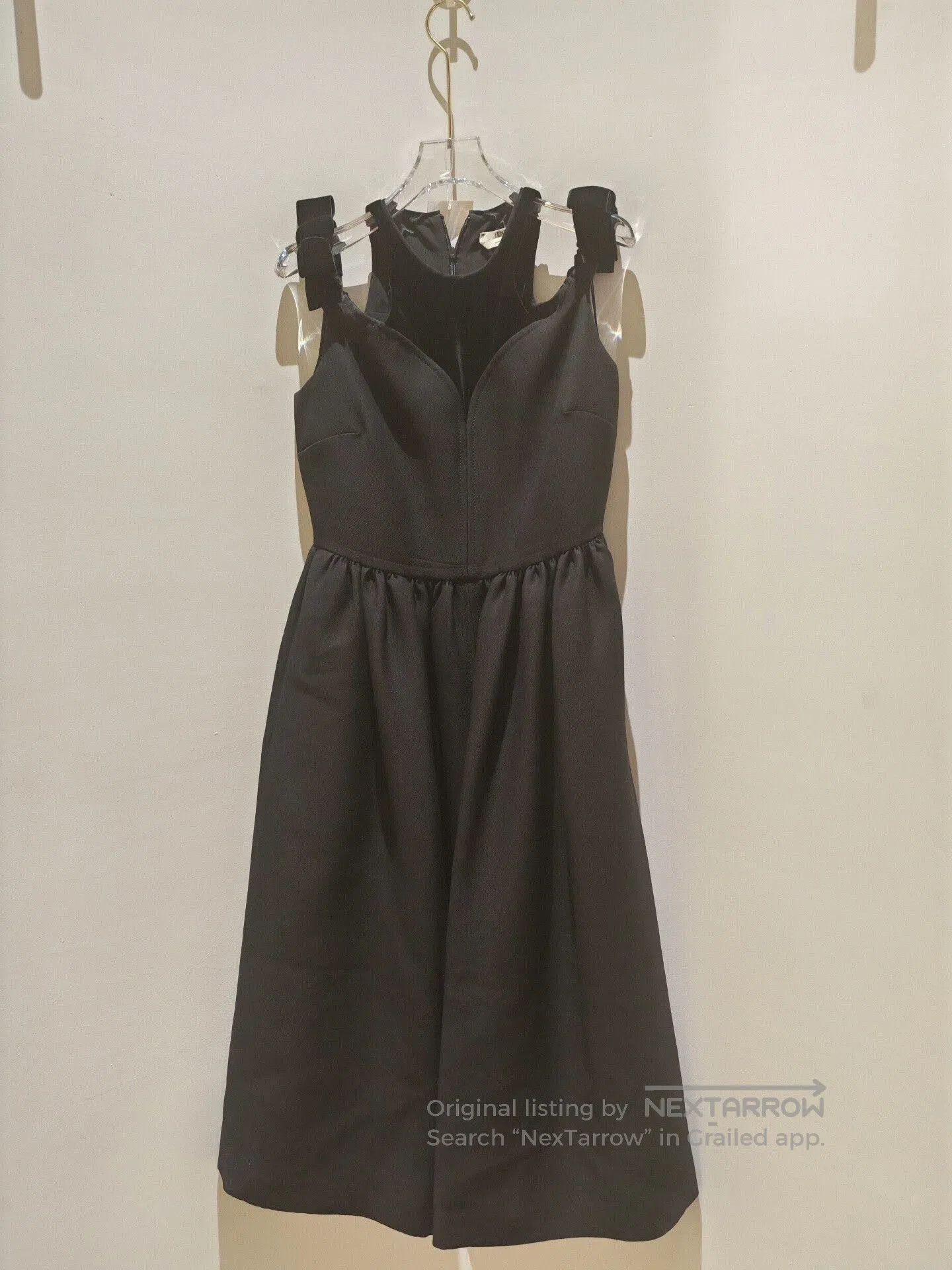 Fendi Fendi Black Off-Shoulder Bow Dress. Size S / US 4 / IT 40 - 4 Thumbnail