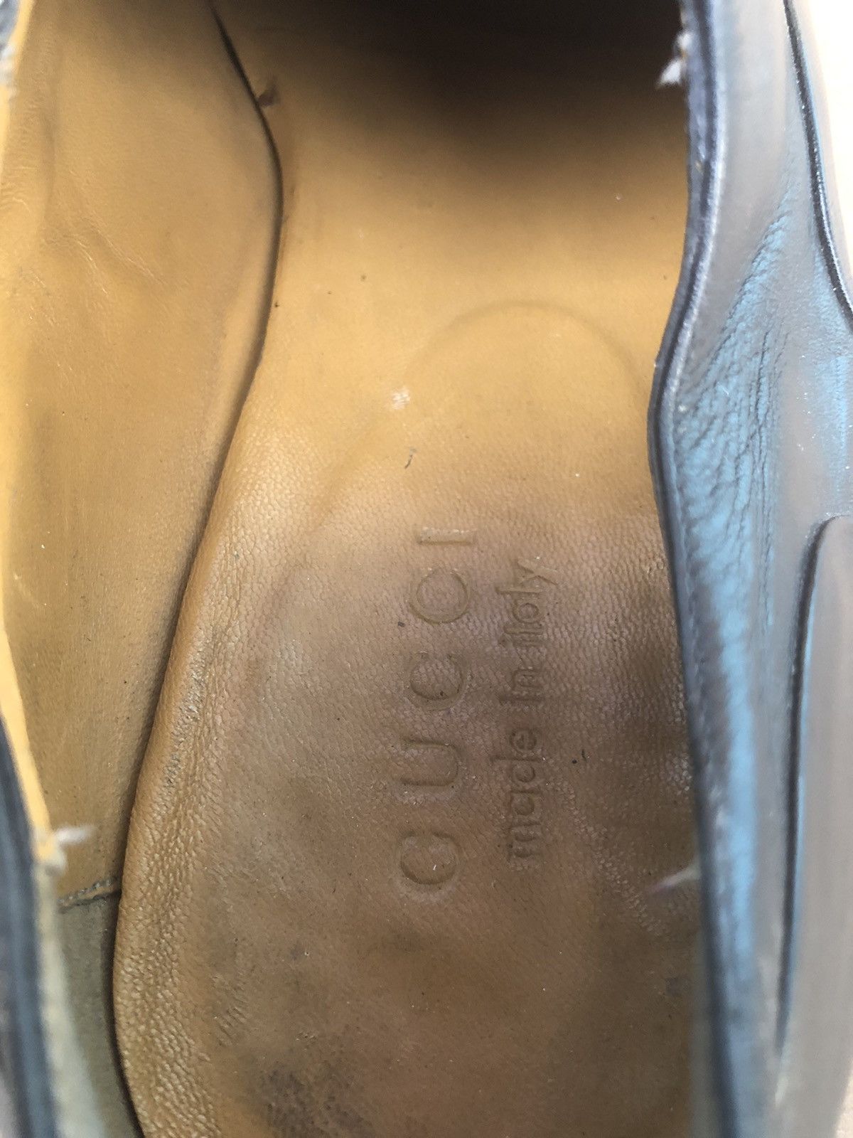Gucci Gucci Black Calfskin Leather Men’s Dress shoes Size 42EJ Size US 8 / EU 41 - 12 Thumbnail