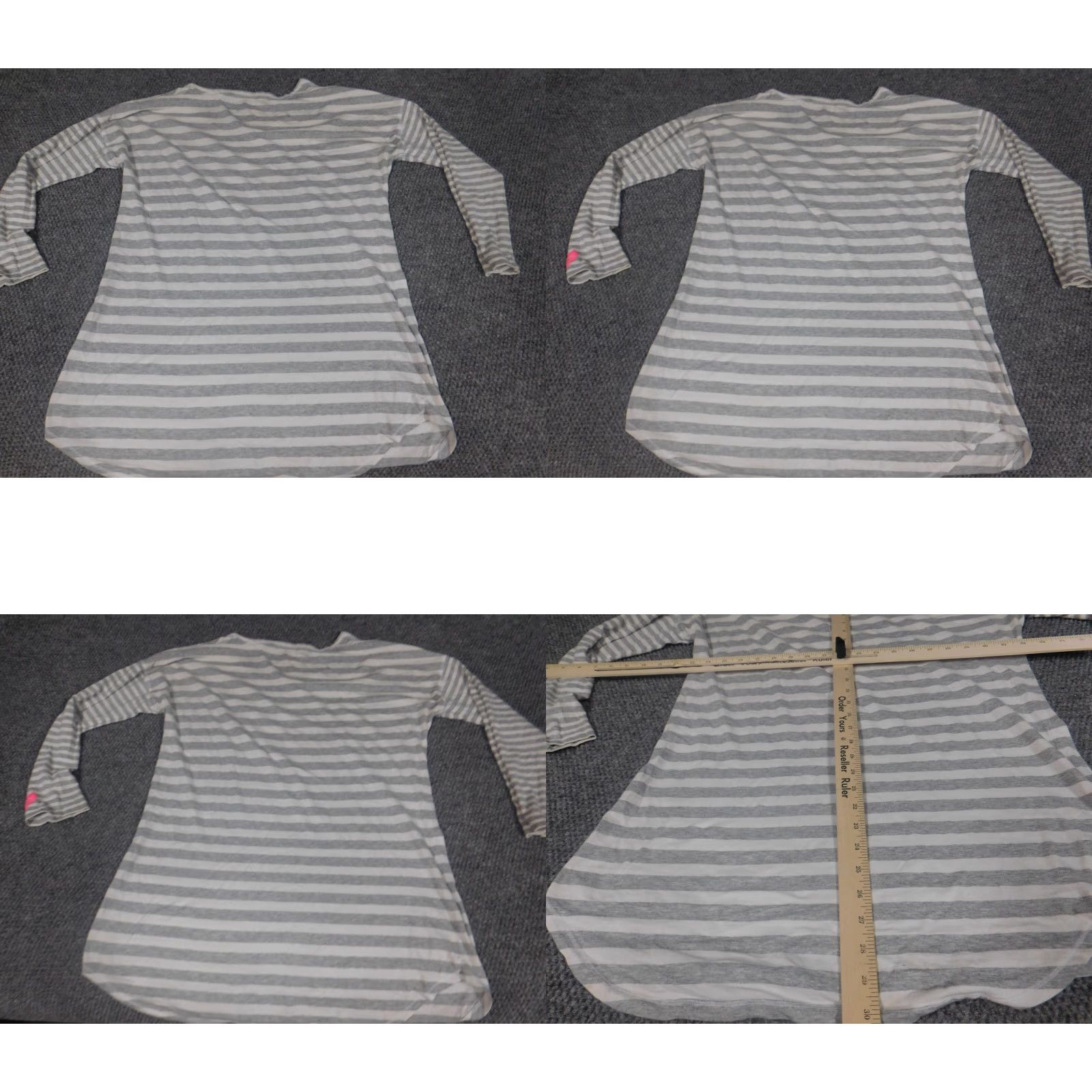 Victoria's Secret Victoria's Secret Womens Blouse Tunic Shirt Gray Stretch Striped Pullover Casual Long Sleeve Size L Size L / US 10 / IT 46 - 8 Thumbnail