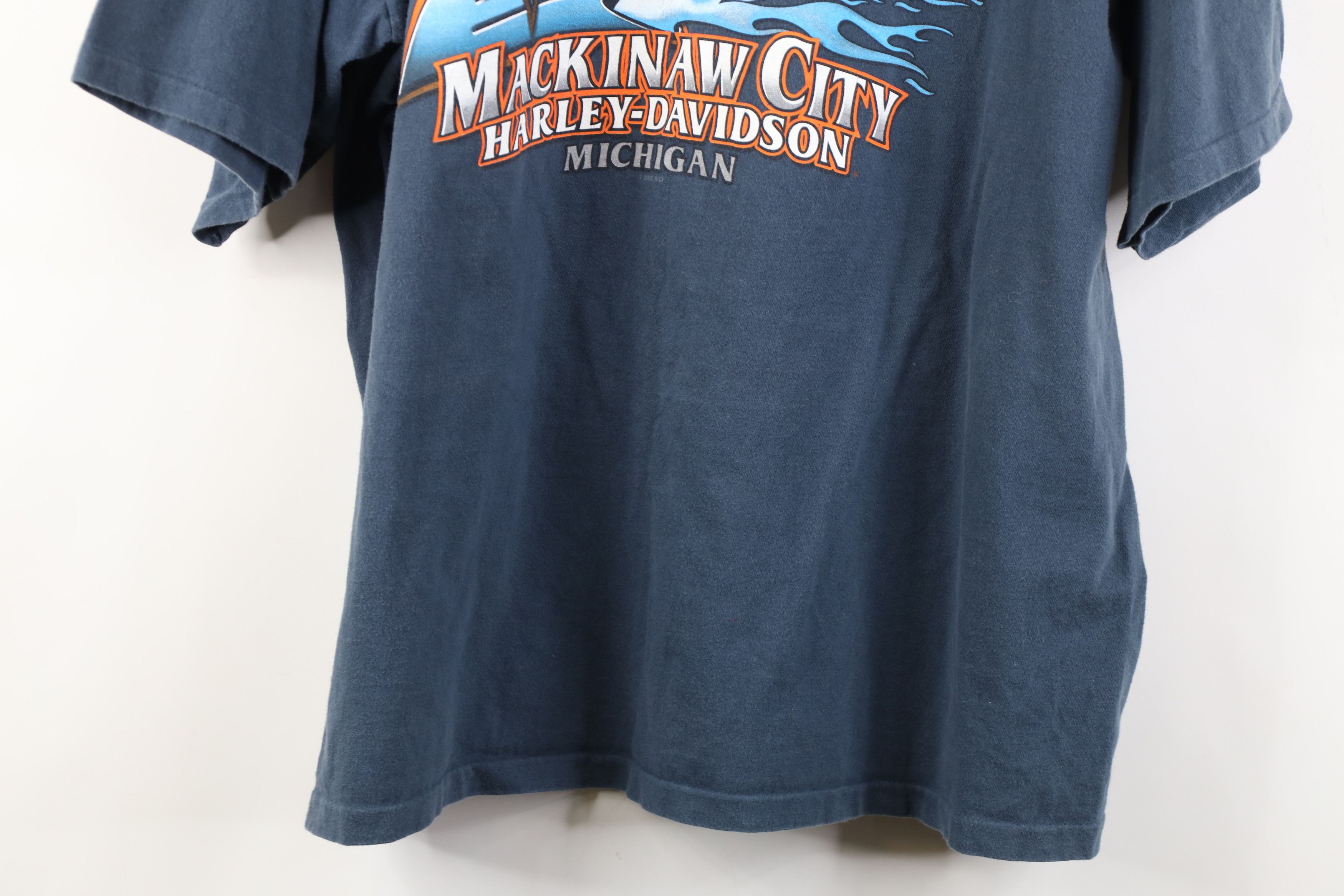 Harley Davidson Vintage Y2K Harley Davidson Eagle Fire Flames T-Shirt USA Size US XXL / EU 58 / 5 - 15 Thumbnail