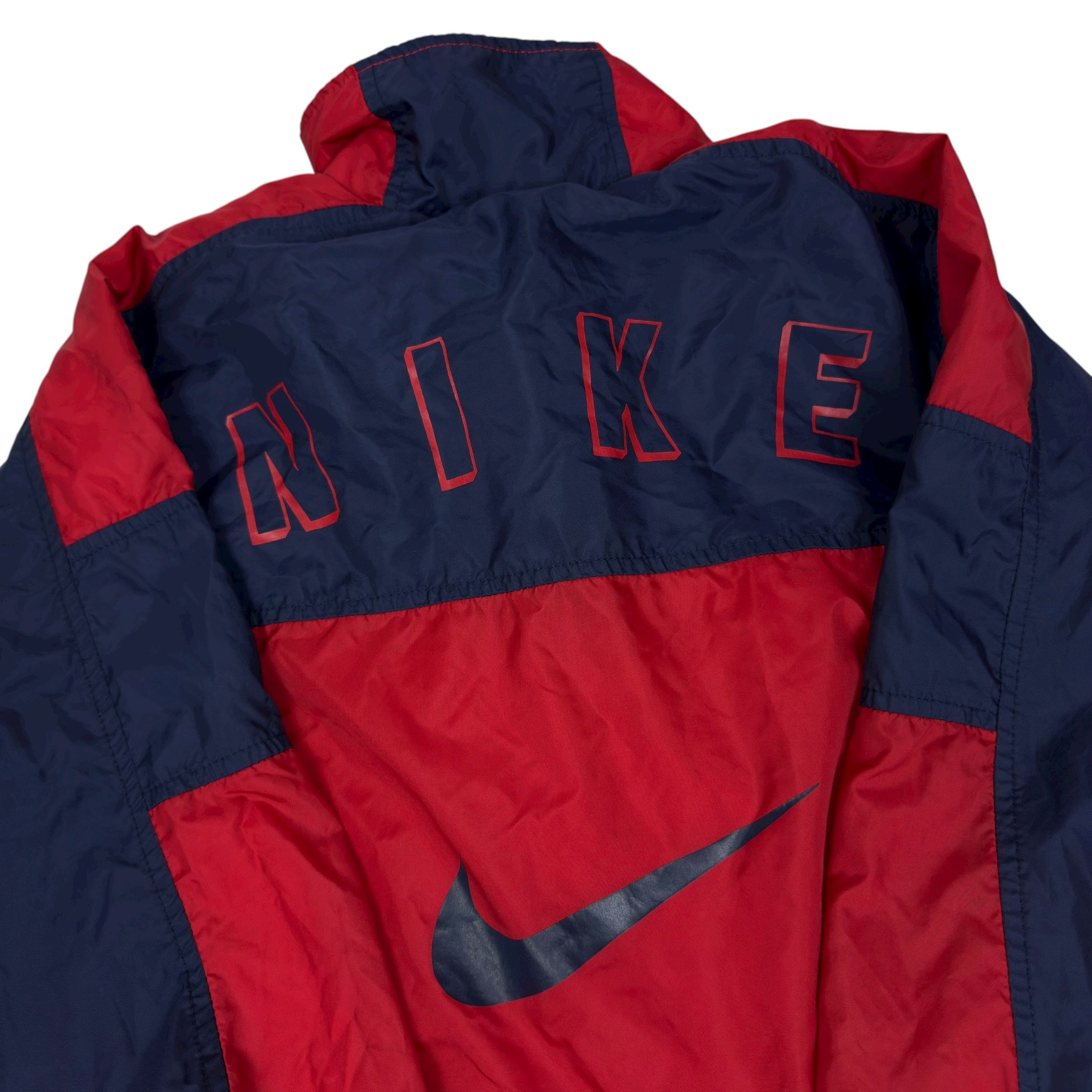 Nike Nike Women's Red Blue Full Zip Windbreaker Jacket L (14-16) Size L / US 10 / IT 46 - 5 Thumbnail