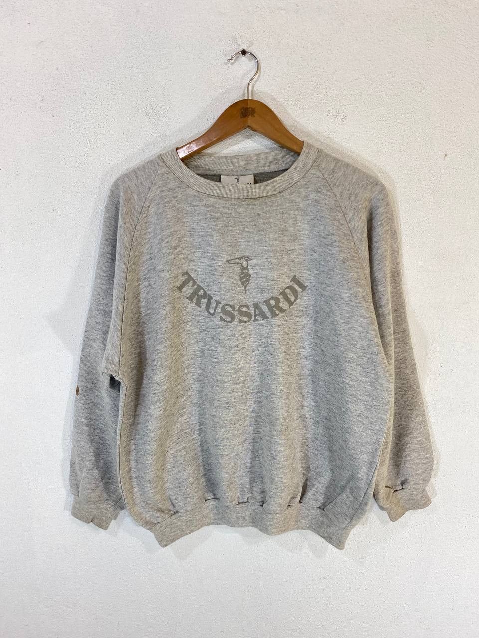 image of Italian Designers x Trussardi Vintage Trussardi Sweatshirt Made In Italy Nice Design in Grey (Size 