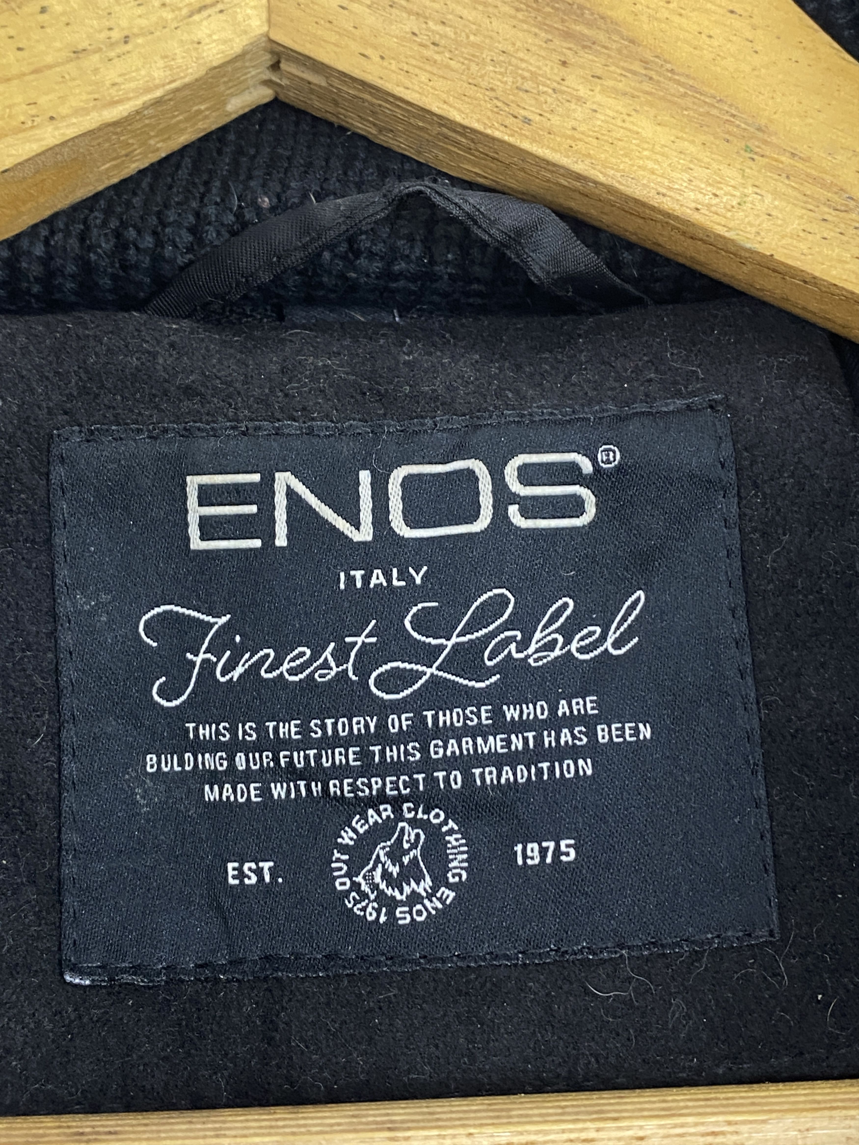 If Six Was Nine Vintage Enos Italy Heavy Coat Zipper Up Long Jacket JA0063 Size US L / EU 52-54 / 3 - 5 Thumbnail