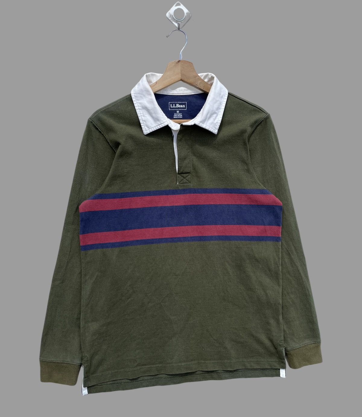 L.L. Bean L.L Bean Long Sleeve Rugby Polo Size US M / EU 48-50 / 2 - 2 Thumbnail