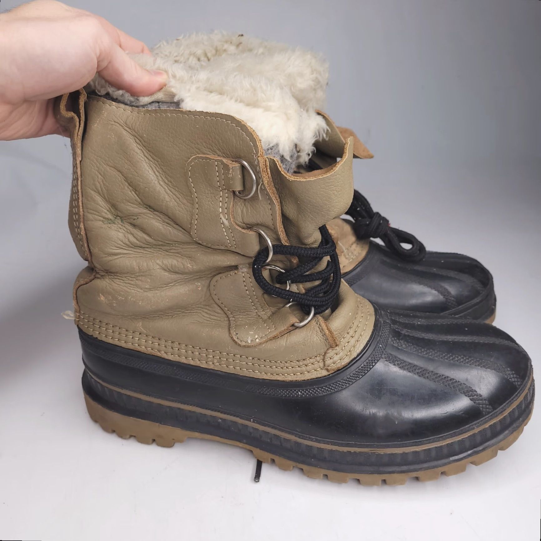 SOREL Sorel Boots Mens 8 Brown Duck Boot Insulated Rubber Warm Winter Waterproof Leather Snow Boot Mens Size US 8 / EU 41 - 2 Thumbnail