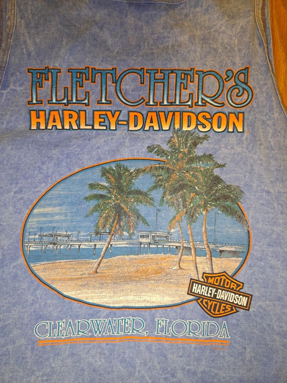 Harley Davidson Harley Davidson Tank Top Shirt Mens Large Blue Patriotic Size US L / EU 52-54 / 3 - 4 Thumbnail