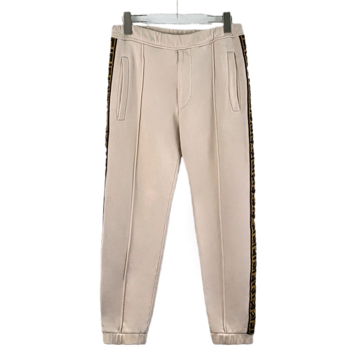 Fendi Fendi Color-block Logo Tape Cuffed Casual Sports Pants K26WX Size 27" / US 4 / IT 40 - 1 Thumbnail