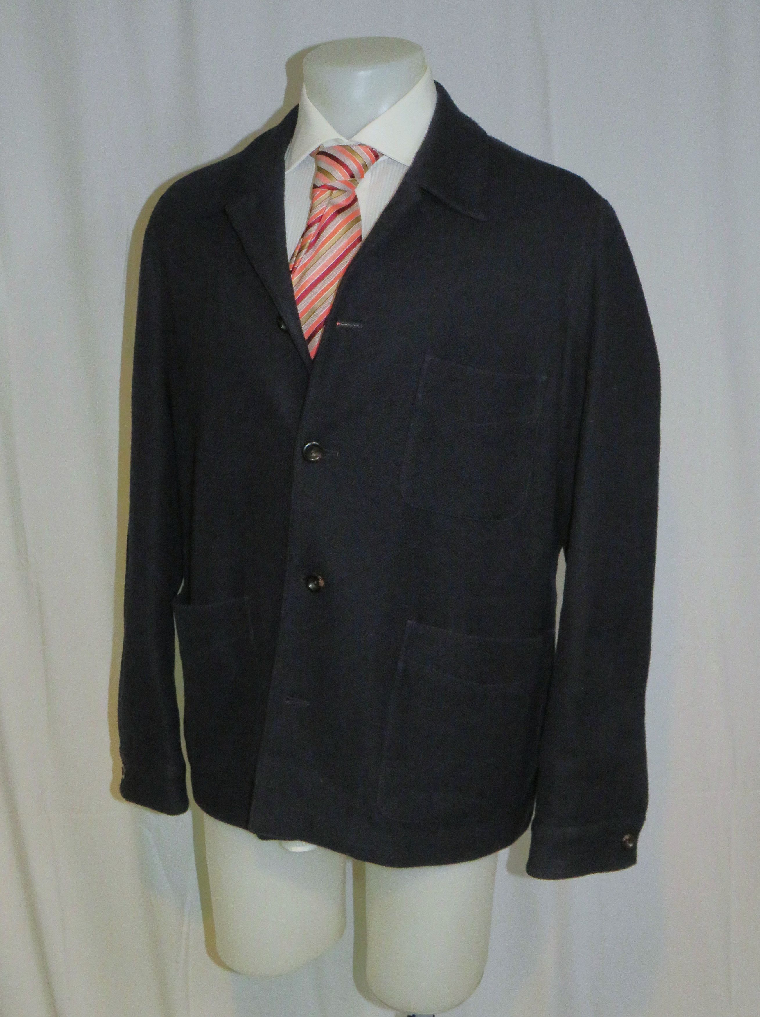 Ralph Lauren Purple Label Hand Tailored Wool Blend Navy Blue Jacket XL Size US XL / EU 56 / 4 - 8 Thumbnail