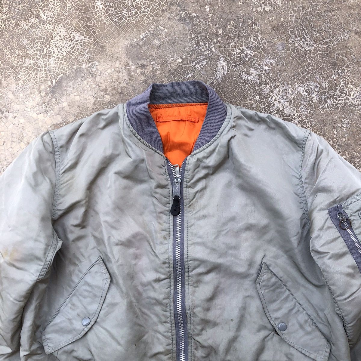 Alpha Industries × Vintage ALPHA INDUSTRIES MA-1 Flight Jacket Size US L / EU 52-54 / 3 - 4 Thumbnail