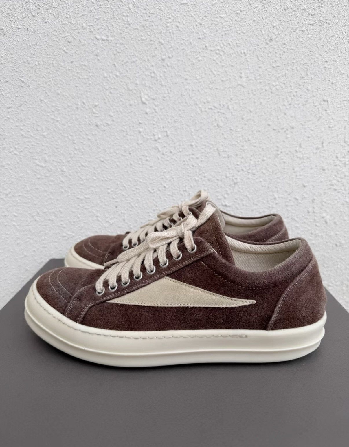 Rick Owens Rick Owens DRKSHDW high-top sneakers, burgundy suede Size US 8 / EU 41 - 4 Thumbnail