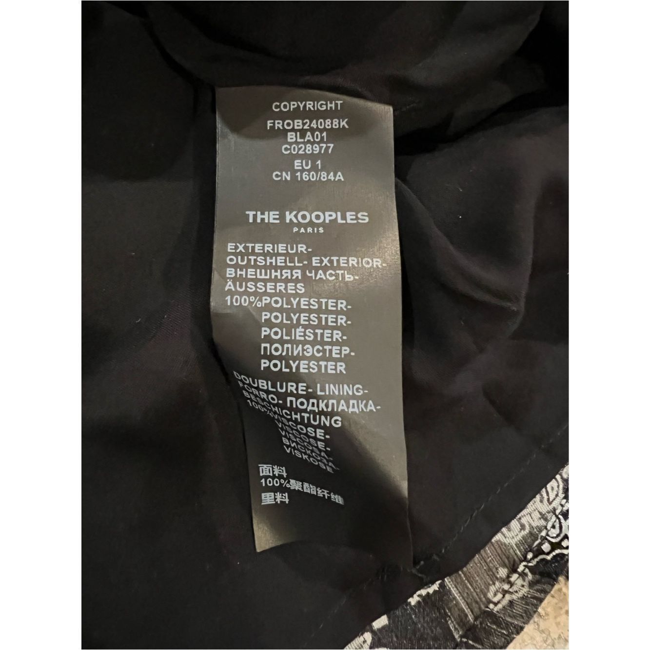 The Kooples NWT The Kooples Bandana Print V-Neck Midi Dress Black & Whi Size S / US 4 / IT 40 - 8 Thumbnail