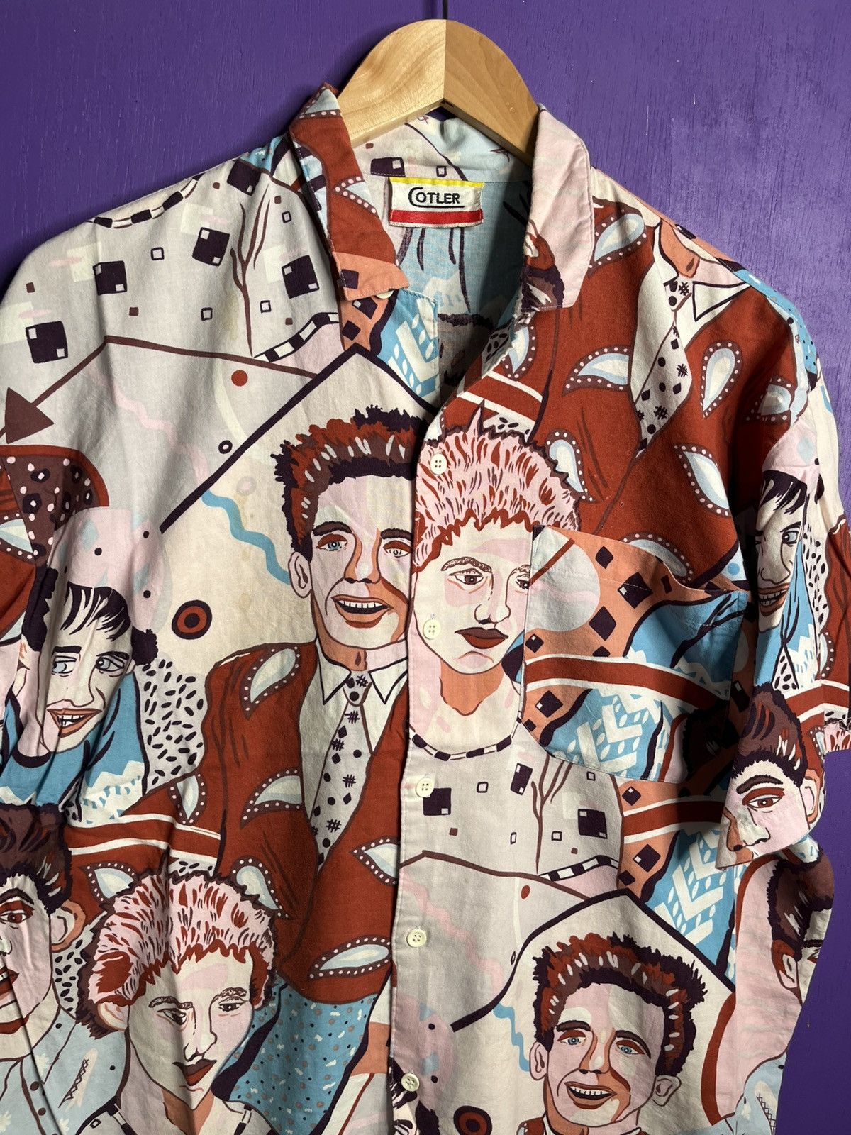 Vintage Vintage 70s Cotler party people AOP button up Size US L / EU 52-54 / 3 - 3 Thumbnail