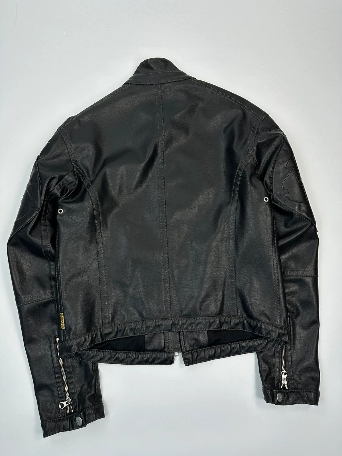 Armani Armani Jeans 00’s Black Faux Leather Jacket Size US M / EU 48-50 / 2 - 12 Thumbnail