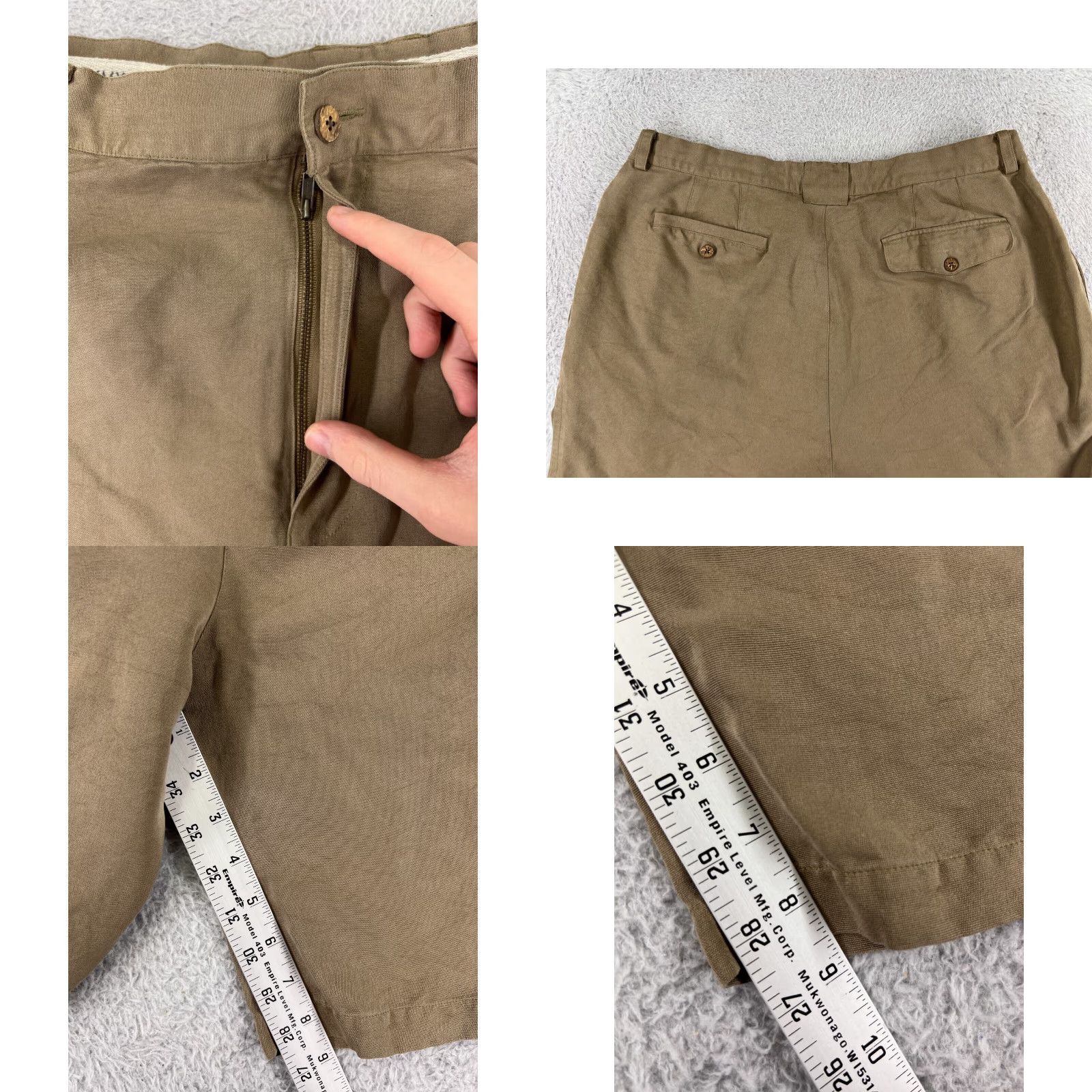 Tommy Bahama Tommy Bahama Shorts Men 38 Beige Silk Pleated Relax Beach Vacation Golf Golfer Size US 38 / EU 54 - 8 Thumbnail