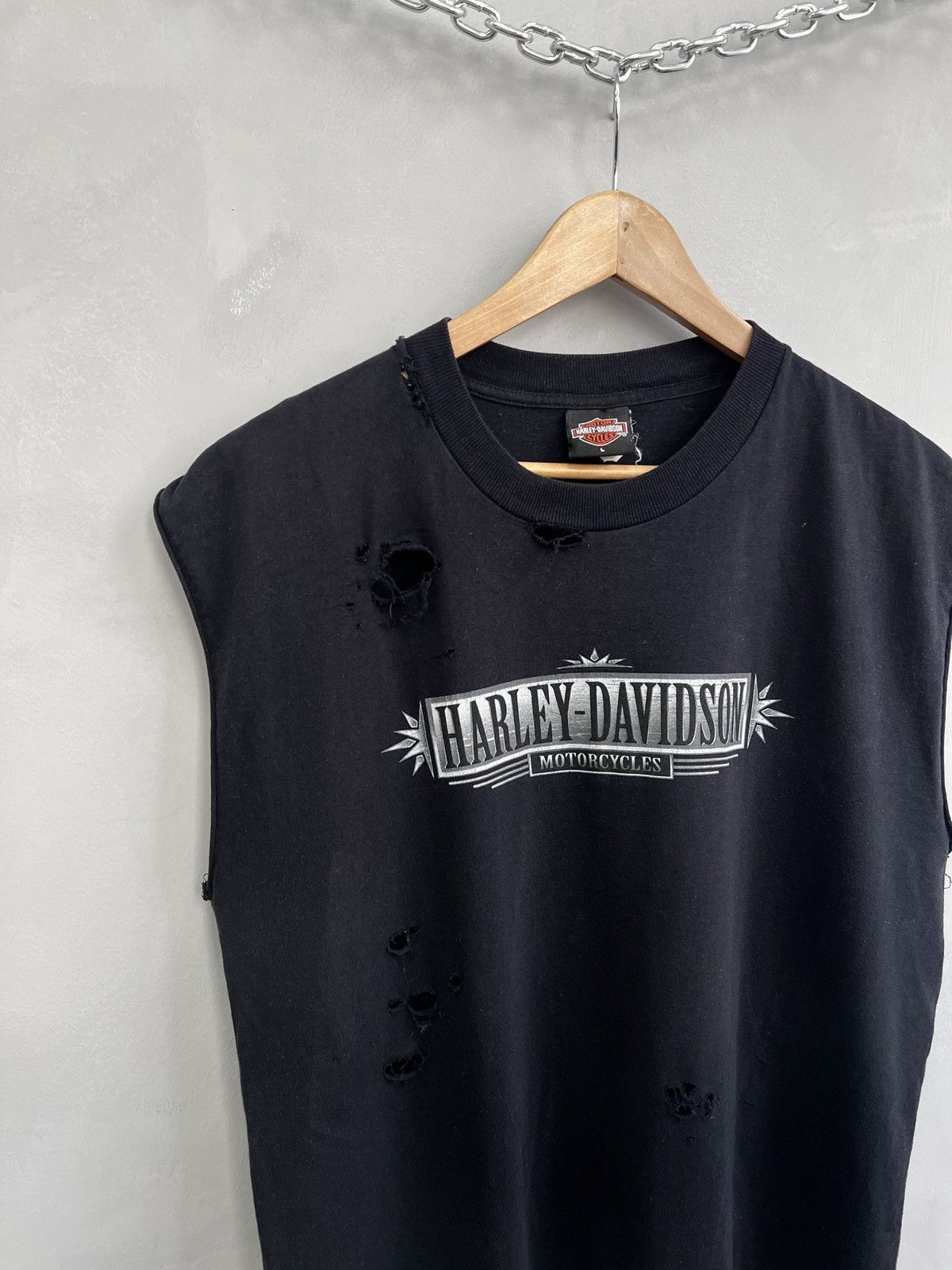 Harley Davidson Vintage 90s y2k Harley Davidson tank top t shirt faded 00s Size US L / EU 52-54 / 3 - 10 Thumbnail
