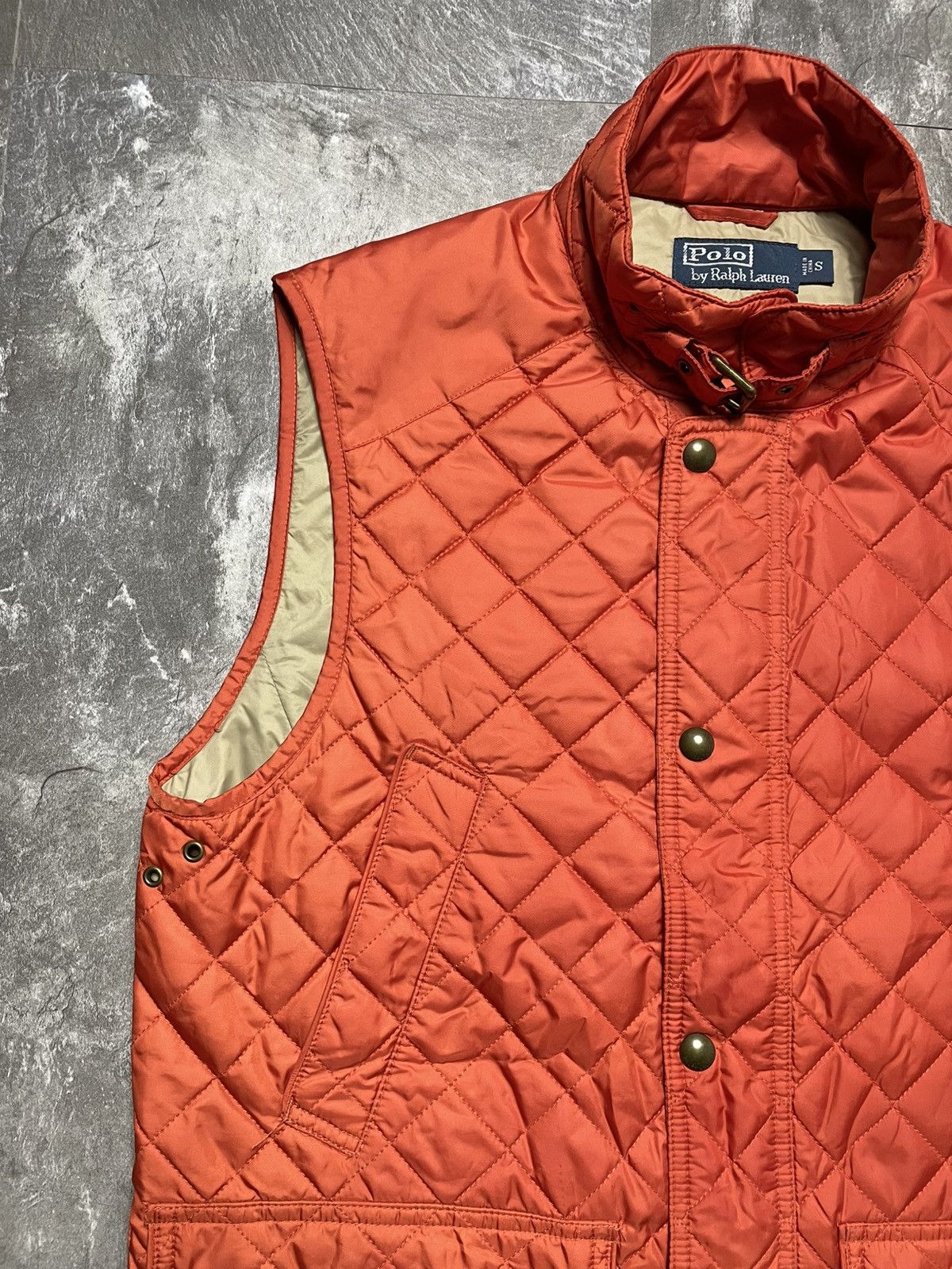 Polo Ralph Lauren Vintage Polo Ralph Lauren Nylon Orange Quilted Vest Gilet Size US S / EU 44-46 / 1 - 4 Thumbnail