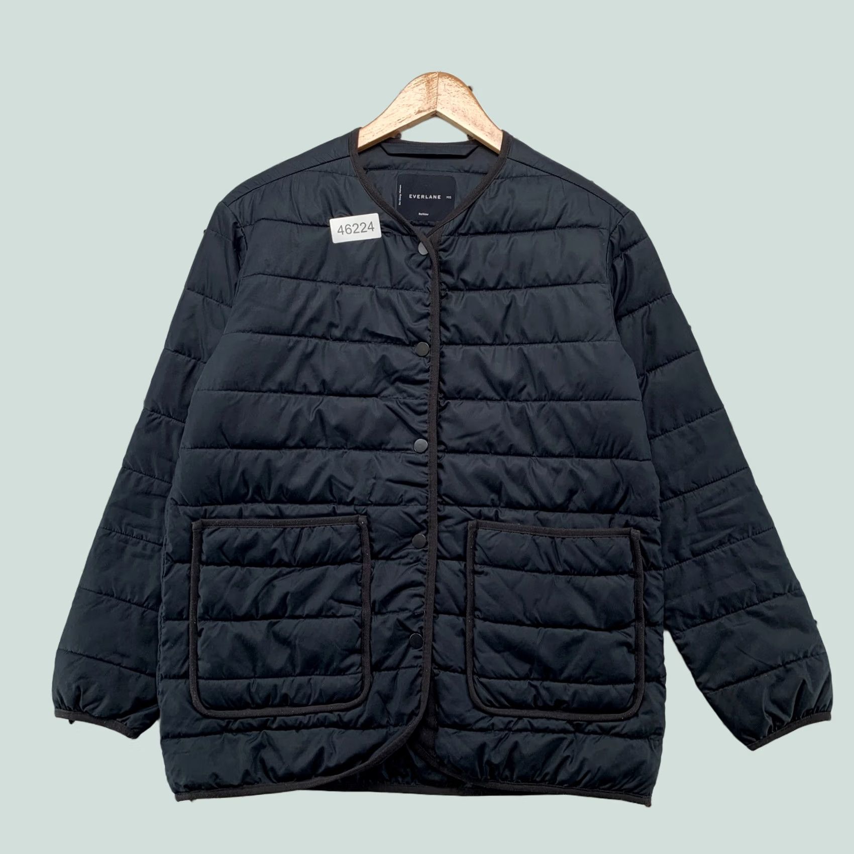 Everlane Everlane Puffer Jacket Womens 2XS Black ReNew Channeled Liner Lightweight Size XXS / US 00 / IT 34 - 1 Thumbnail