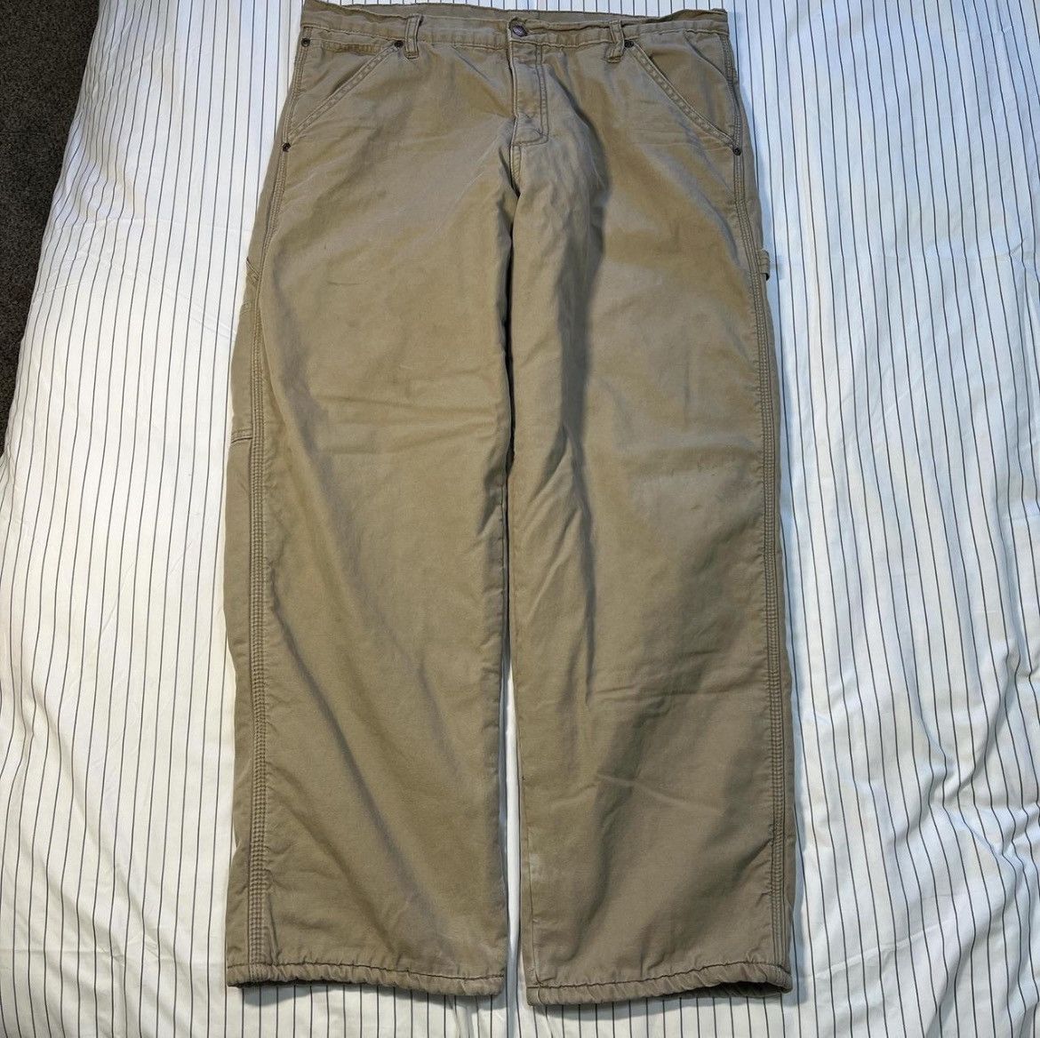 Vintage × Wrangler 34x30 Wrangler Fleece Lined Cargo Pants Size US 34 / EU 50 - 2 Thumbnail