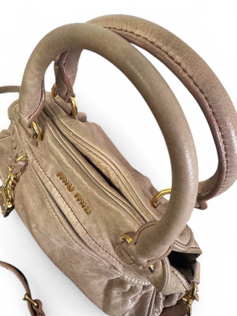 Miu Miu Miu Miu - Brown Handbag Shoulder Bag Leather Gold Hardware Size ONE SIZE - 3 Thumbnail