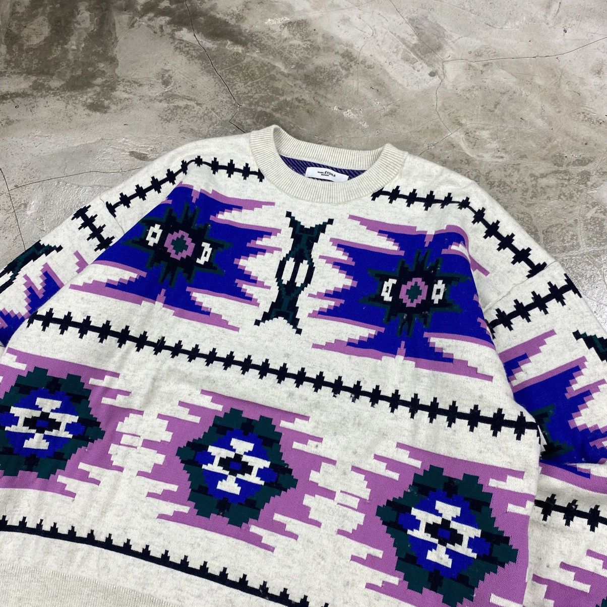 Isabel Marant Etoile Malden Jacquard Knitted Sweater Size US L / EU 52-54 / 3 - 4 Thumbnail