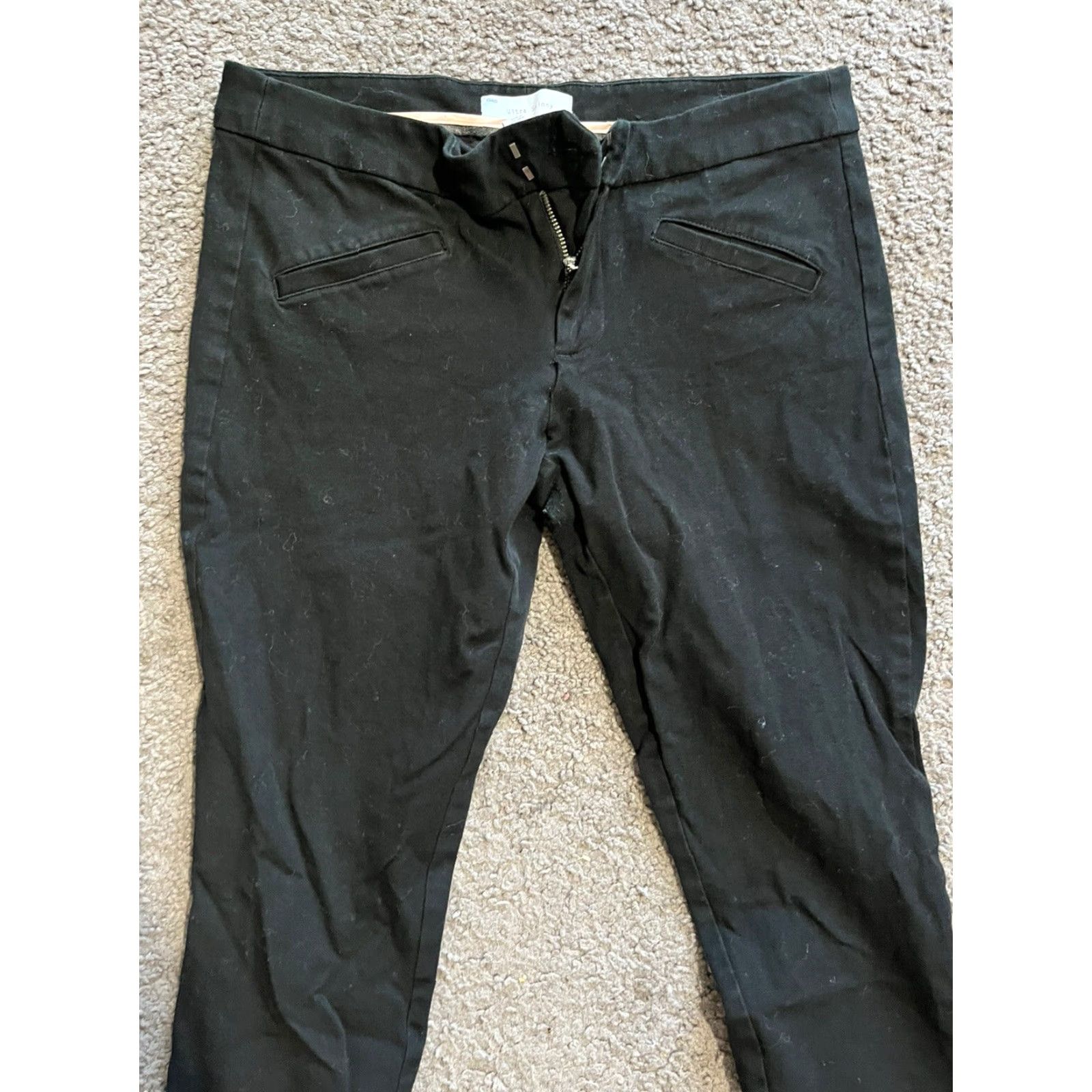 Gap VINTAGE Gap Ultra Skinny Black Stretch Cropped Pants Women's Size 6 Regular 32x25.5 Cropped Skinny n/a Women Size 28" / US 6 / IT 42 - 2 Thumbnail