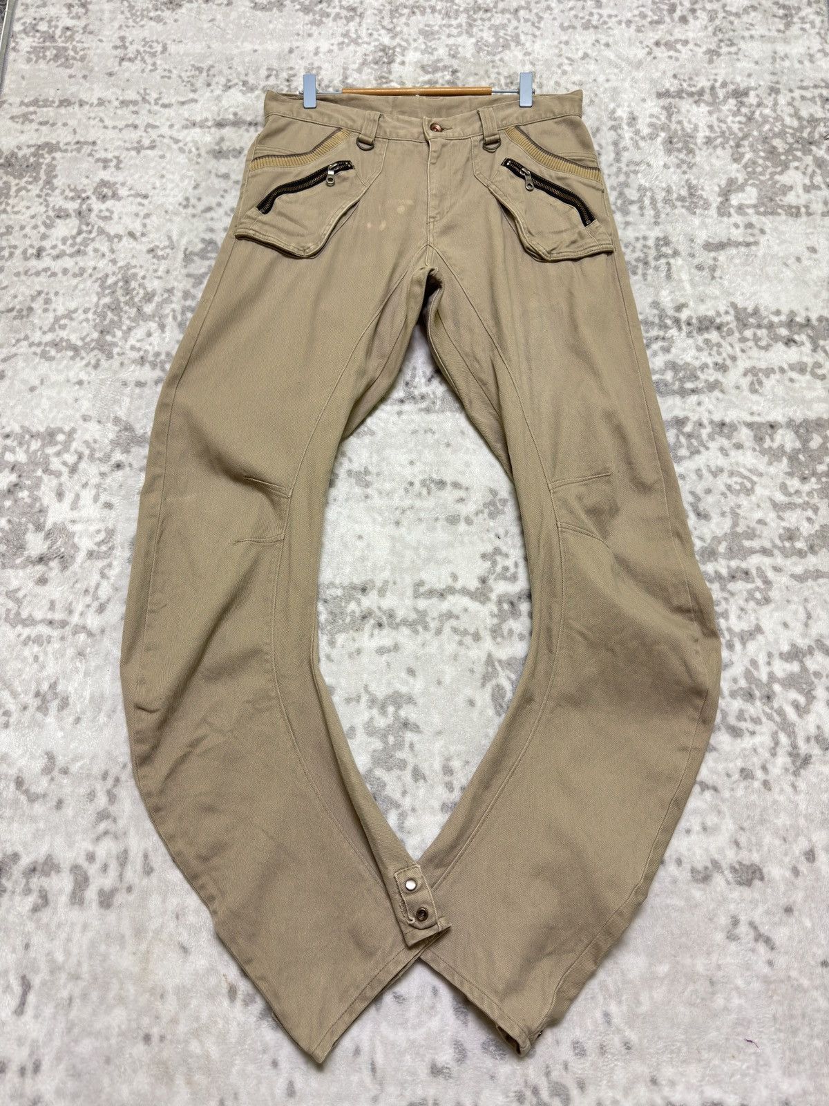 Japanese Brand DISTRESSED PPFM CURVE PUNK PANTS VERY RARE Size US 34 / EU 50 - 1 Thumbnail
