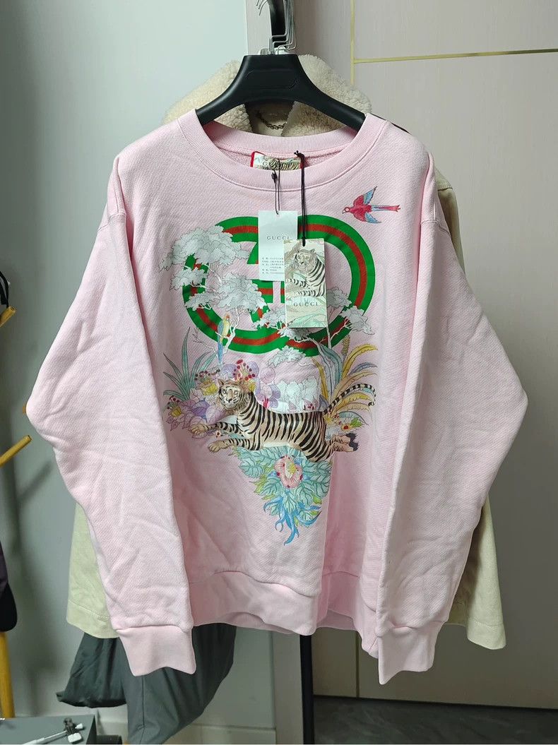 Gucci Gucci SS22 Tiger Print Sweatshirt-dmc Size US L / EU 52-54 / 3 - 1 Thumbnail
