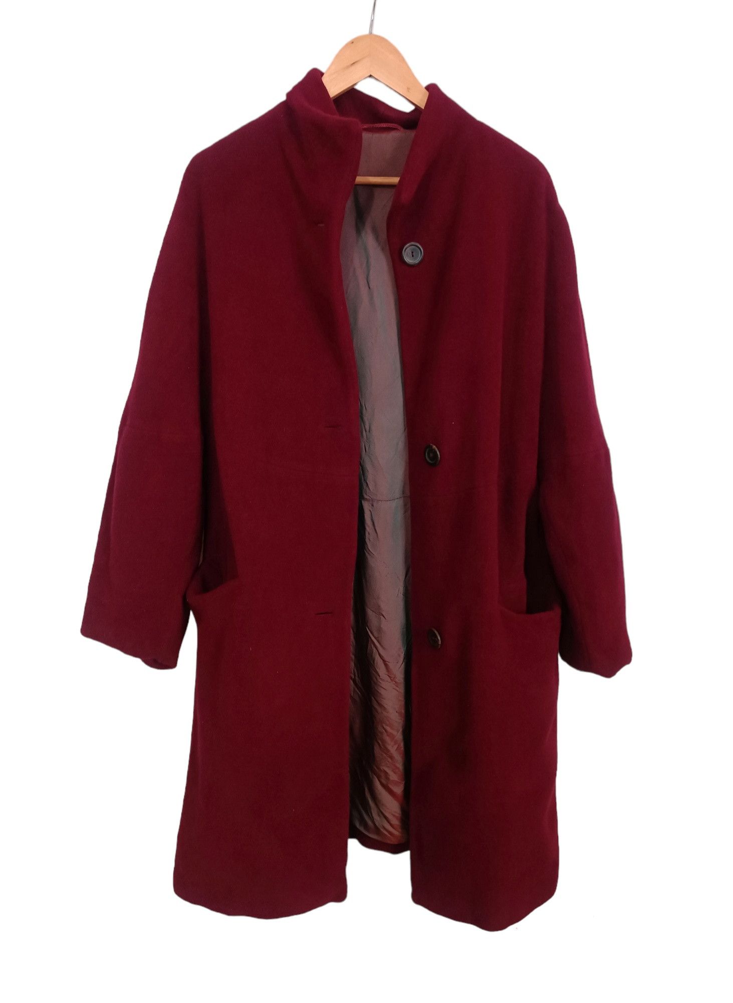 image of Jil Sander Vintage Coat in Burgandy, Women's (Size XL)