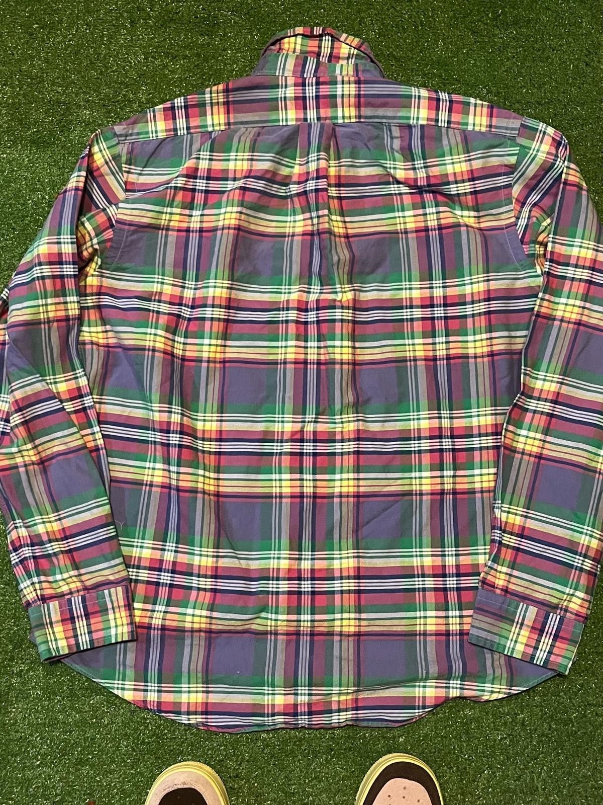 Unknown London Men's Long Sleeve Plaid Button-Up Shirt Size ONE SIZE - 2 Thumbnail