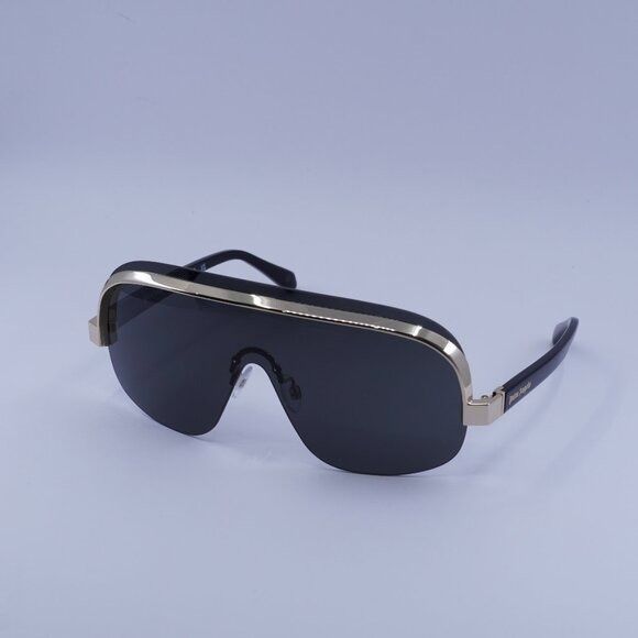Palm Angels Palm Angels PERI10I KING 1007 Sunglasses Black/Gold Shield Size ONE SIZE - 1 Thumbnail