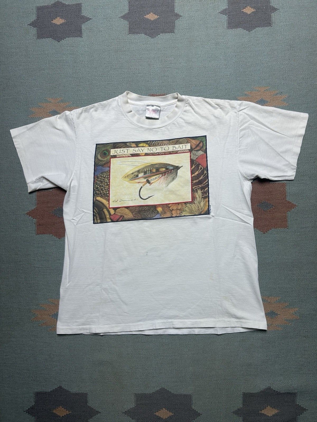 Vintage VTG 90s t shirt just say no to bait Peggy Murray fishing L Size US L / EU 52-54 / 3 - 1 Thumbnail