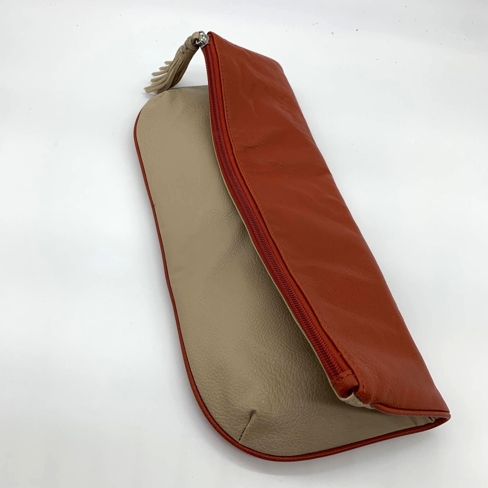 Other Orange Clutch Womens Small Bag Zipper Purse Size ONE SIZE - 3 Thumbnail