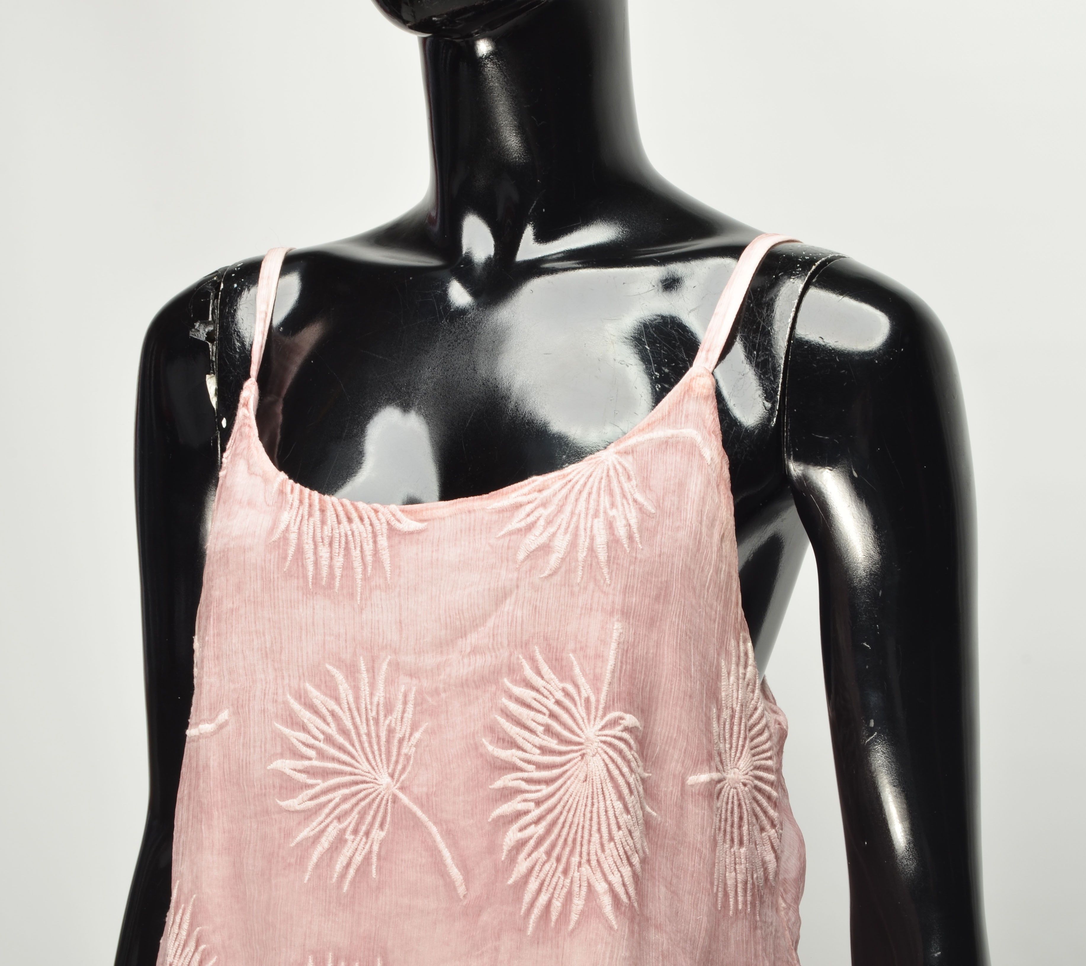 Designer Nile Atelier Y2K 2000s Fairy Silk Embroidered Cami Tank Top Size S / US 4 / IT 40 - 2 Thumbnail