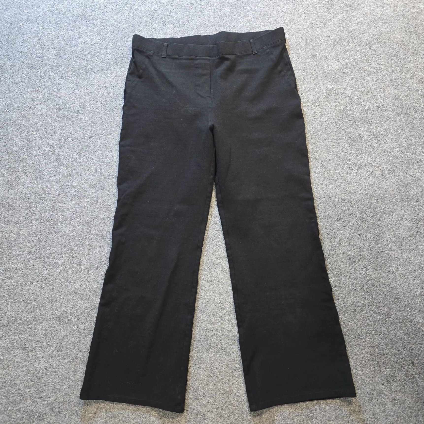 Quince Quince Pants Womens XL Black Ultra Stretch Ponte Bootcut Capsule Pull On Size 40" / US 18 - 2 Thumbnail