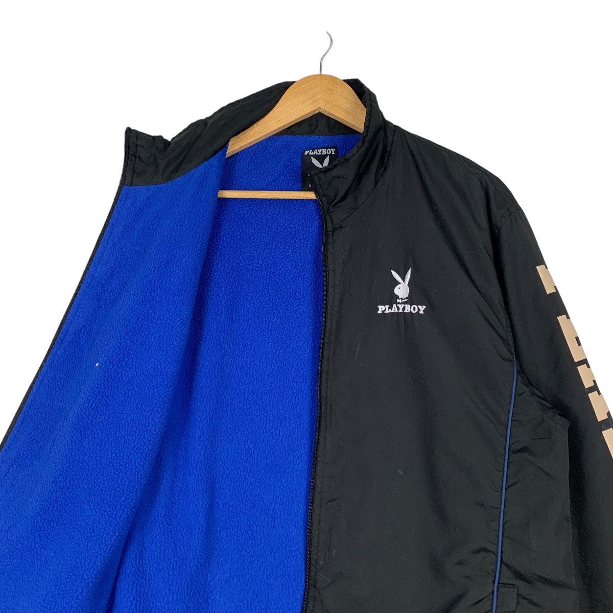 Playboy PLAYBOY Blue Fleece Lined Big Logo Light Jacket #1170-C54 Size US L / EU 52-54 / 3 - 10 Thumbnail
