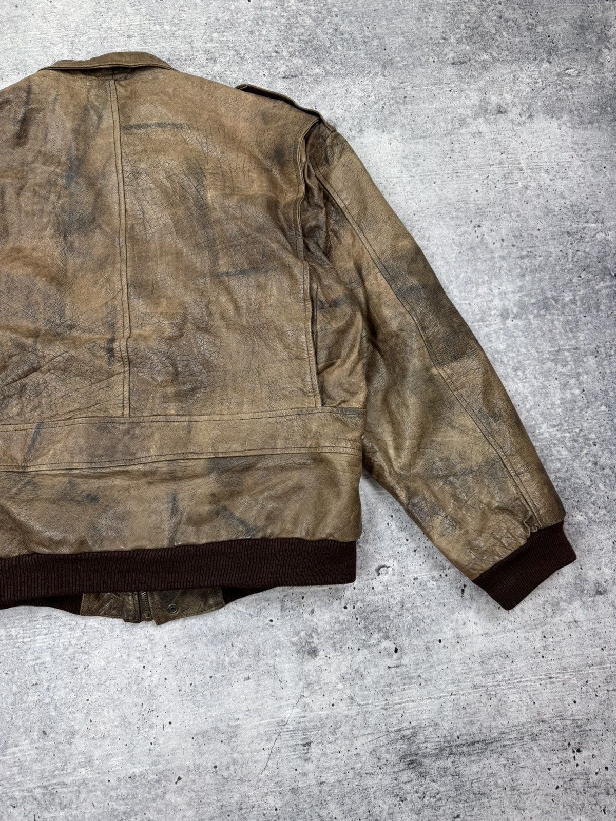 Genuine Leather Genuine Leather Top Gun Aviator USA Vintage Leather Jacket Size US L / EU 52-54 / 3 - 20 Thumbnail