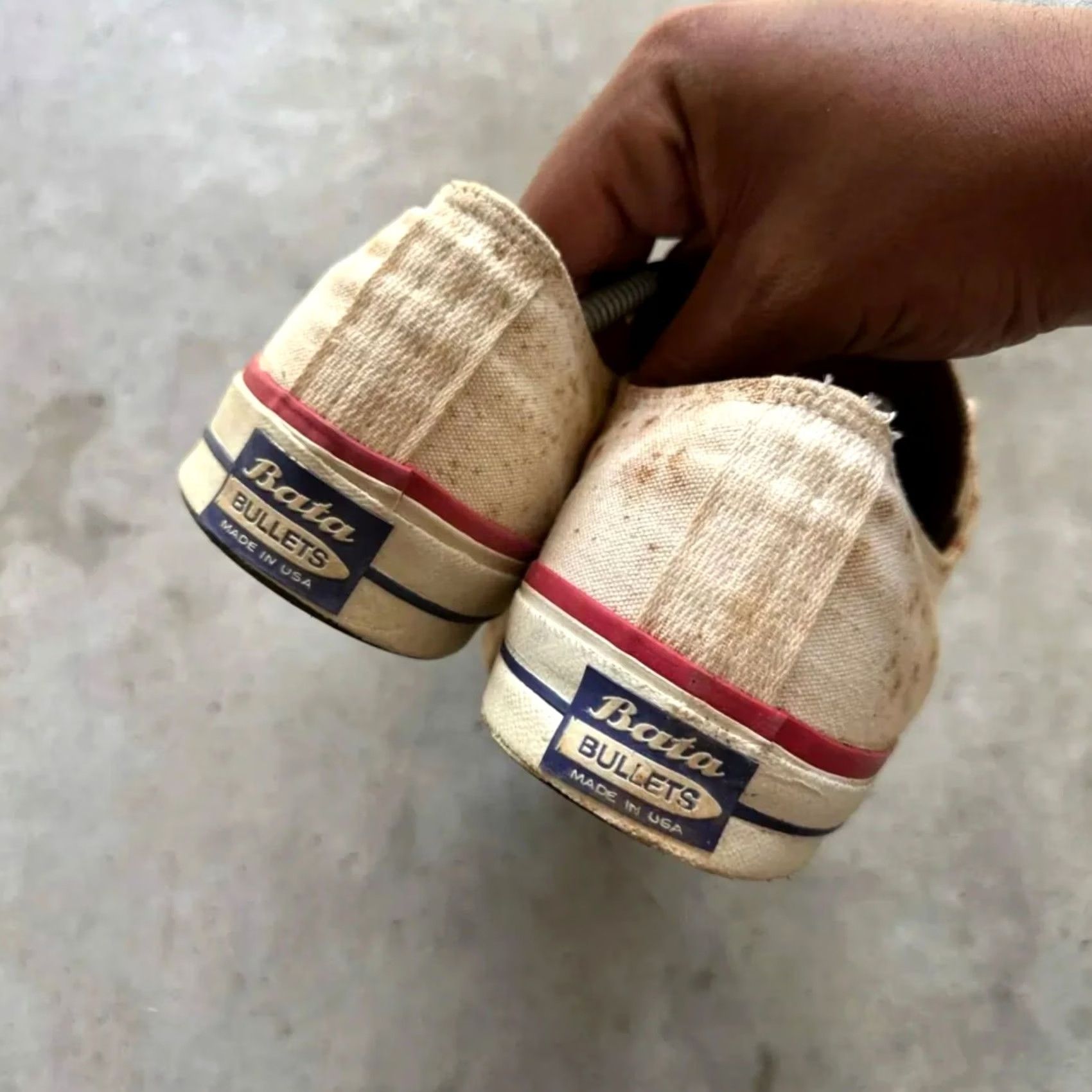 Bata VINTAGE Bata Bullets Converse Copies Sneakers Size 10.5 NOS Men White 60s Size US 11 / EU 44 - 4 Thumbnail