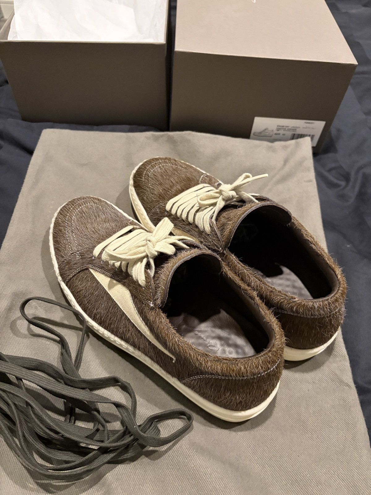 Rick Owens Rick Owens Brown Fur Vintage Sneaker Size US 9 / EU 42 - 7 Thumbnail