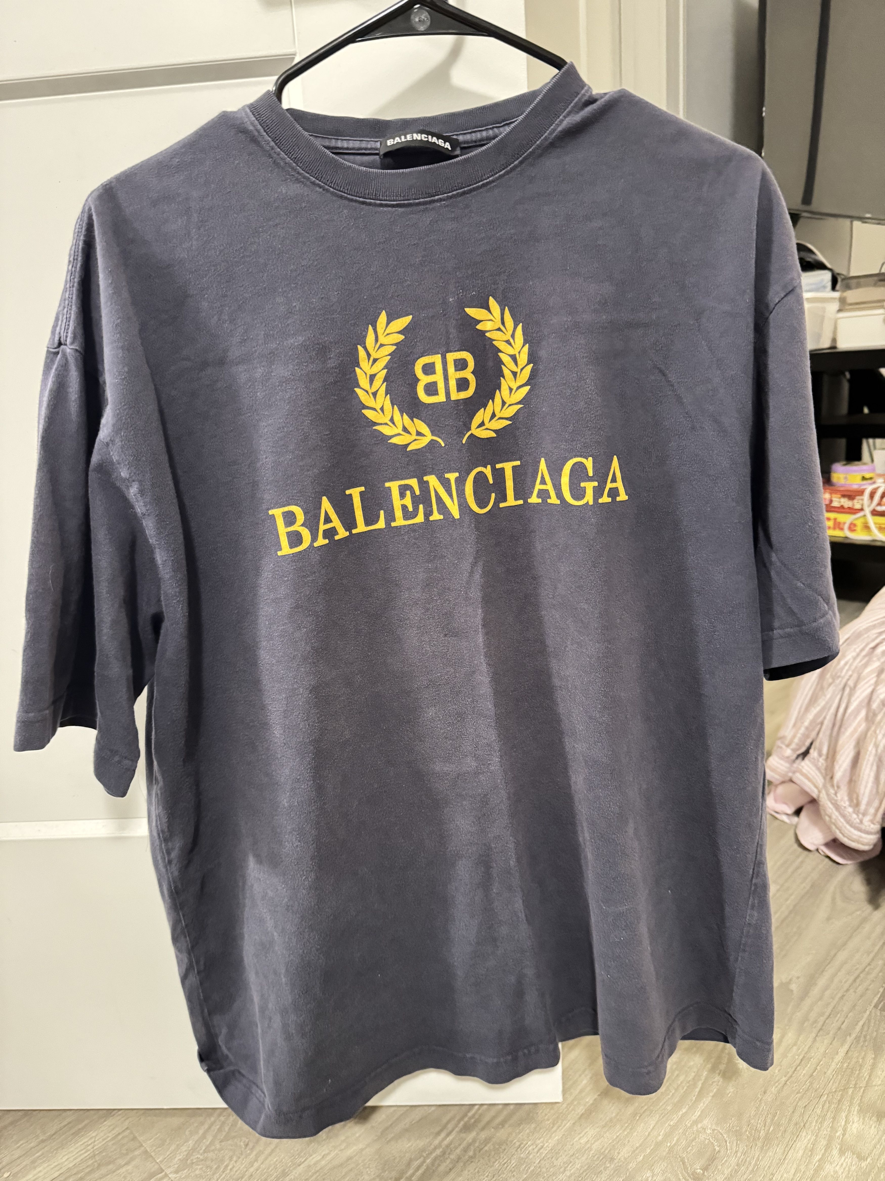 Balenciaga Balenciaga Laurel BB Logo Tee Size S / US 4 / IT 40 - 1 Thumbnail
