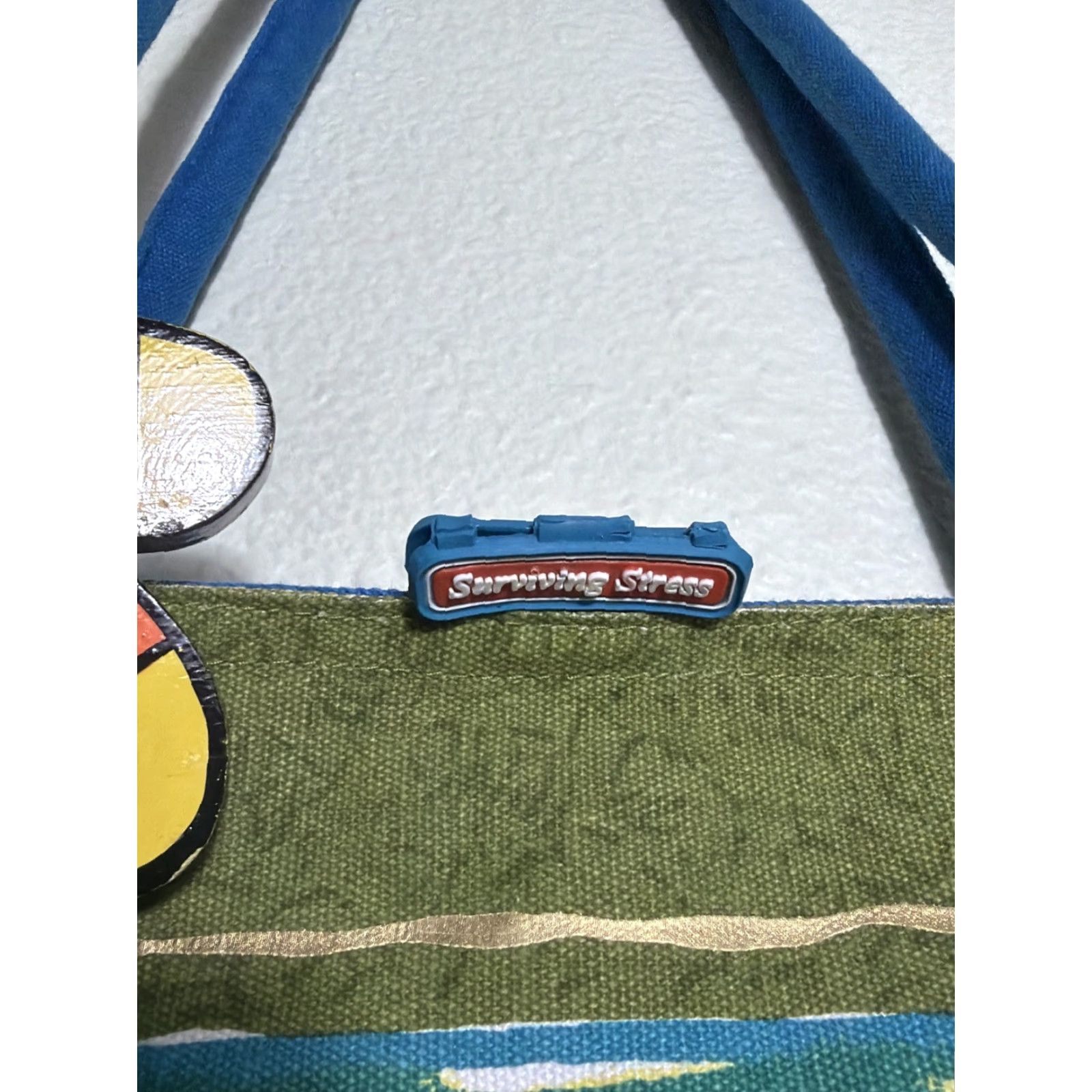 Annex Anne Ormsby Beach Scene Zip Beach Bag Tote Xtra Large Green Boho Size ONE SIZE - 7 Thumbnail