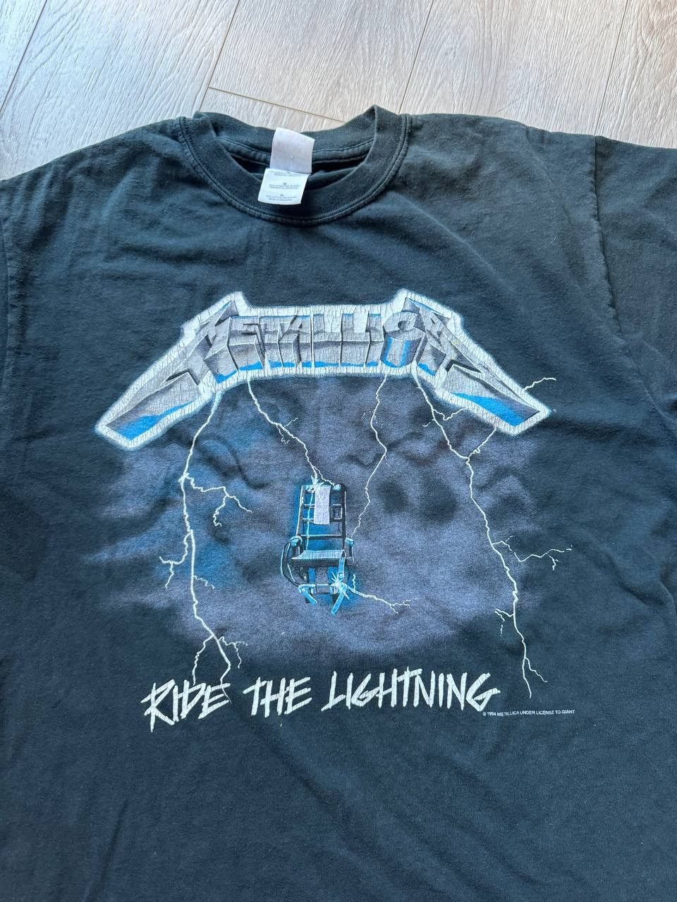 Band Tees × Metallica × Vintage Vintage 90s Ride The Lightning Metallica 1994 T-Shirt Size US M / EU 48-50 / 2 - 4 Thumbnail